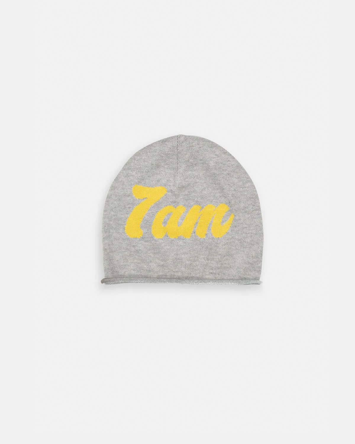7AM Logo Cotton Beanie | Heather Grey