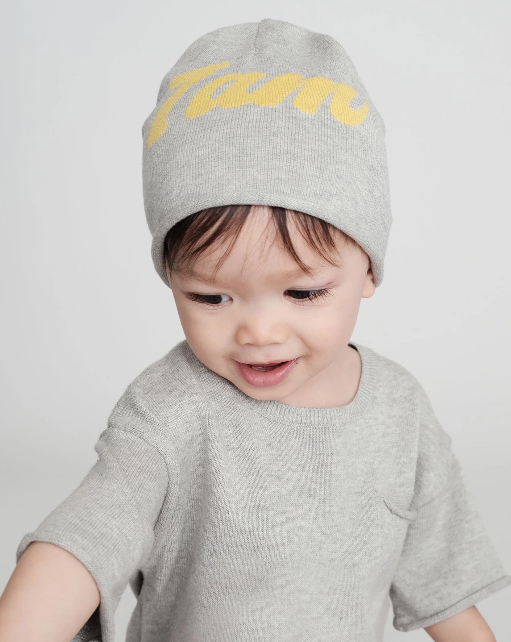 7AM Logo Cotton Beanie | Heather Grey - Image 2