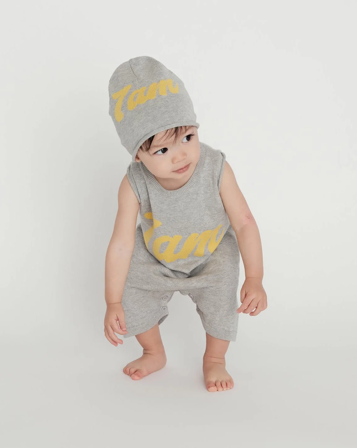 7AM Logo Cotton Beanie | Heather Grey - Image 3