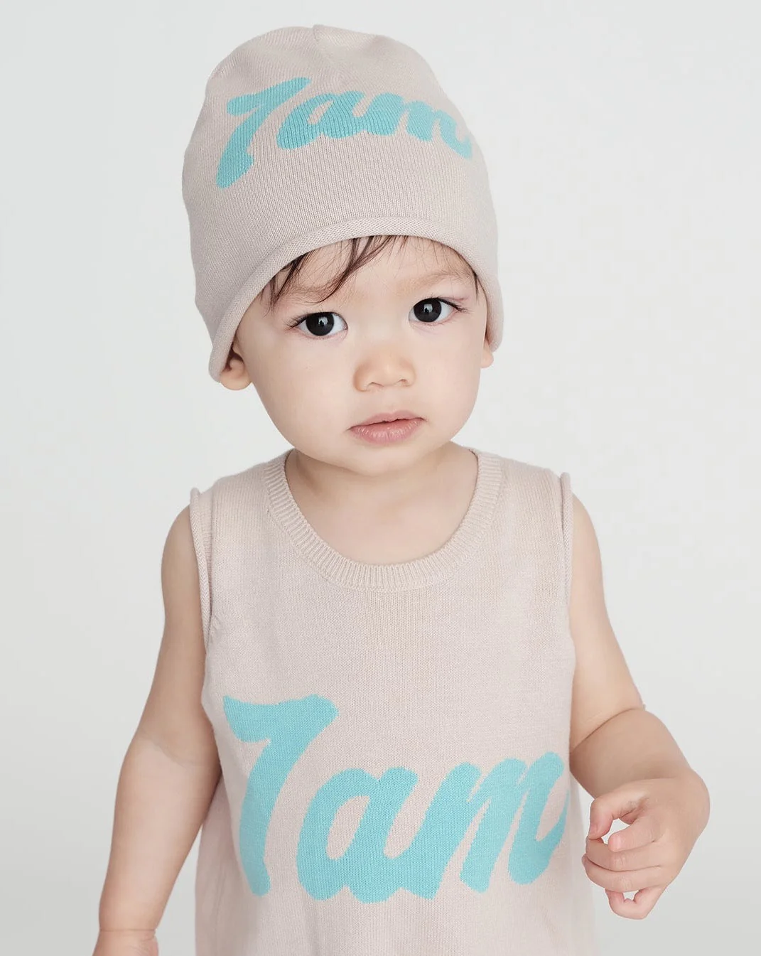 7AM Logo Cotton Beanie | Oat - Image 2