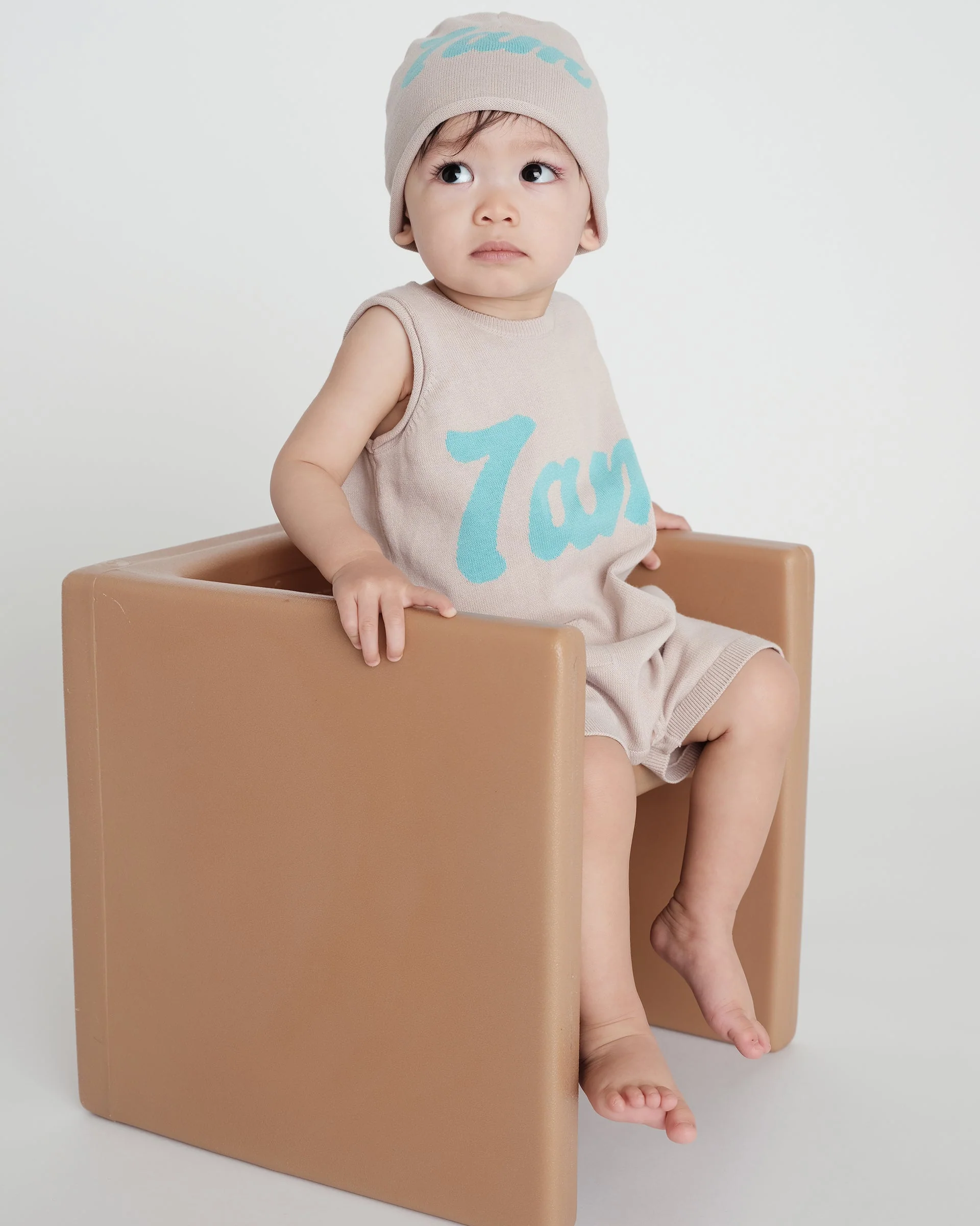 7AM Logo Cotton Beanie | Oat - Image 5
