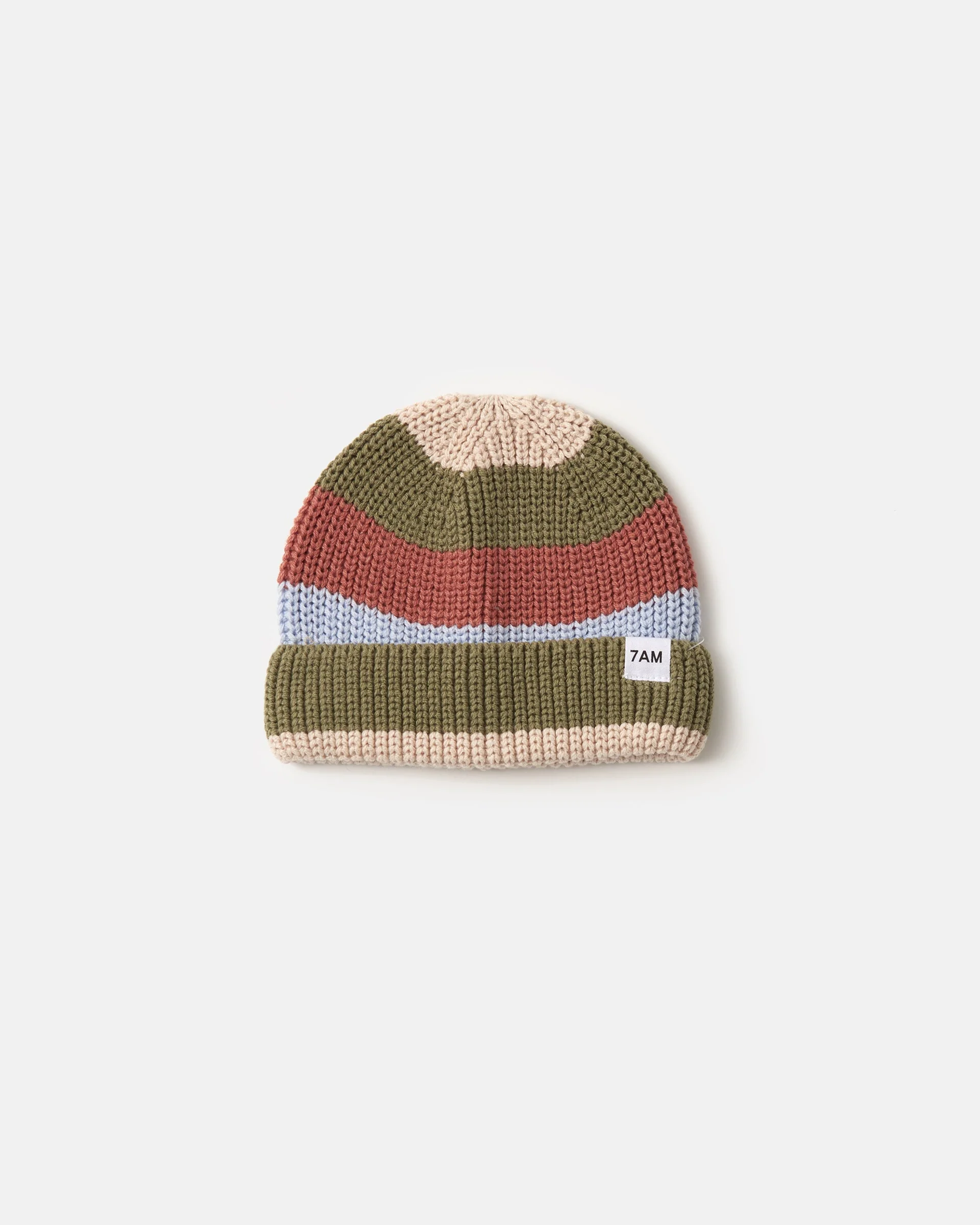 Beanie Stripe - Chunky | Black Melange/Multicolor Stripe
