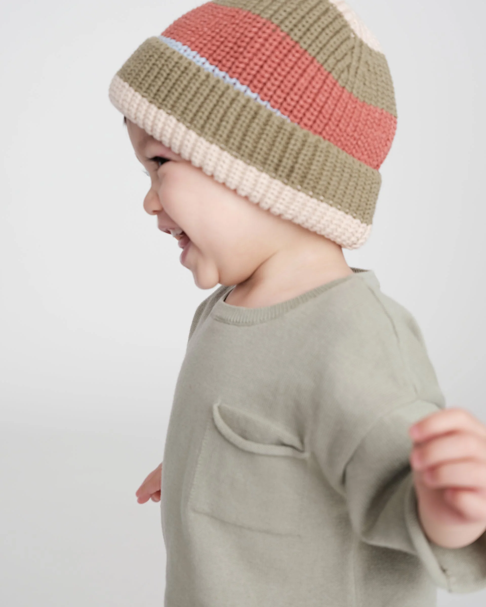 Beanie Stripe - Chunky | Black Melange/Multicolor Stripe - Image 4