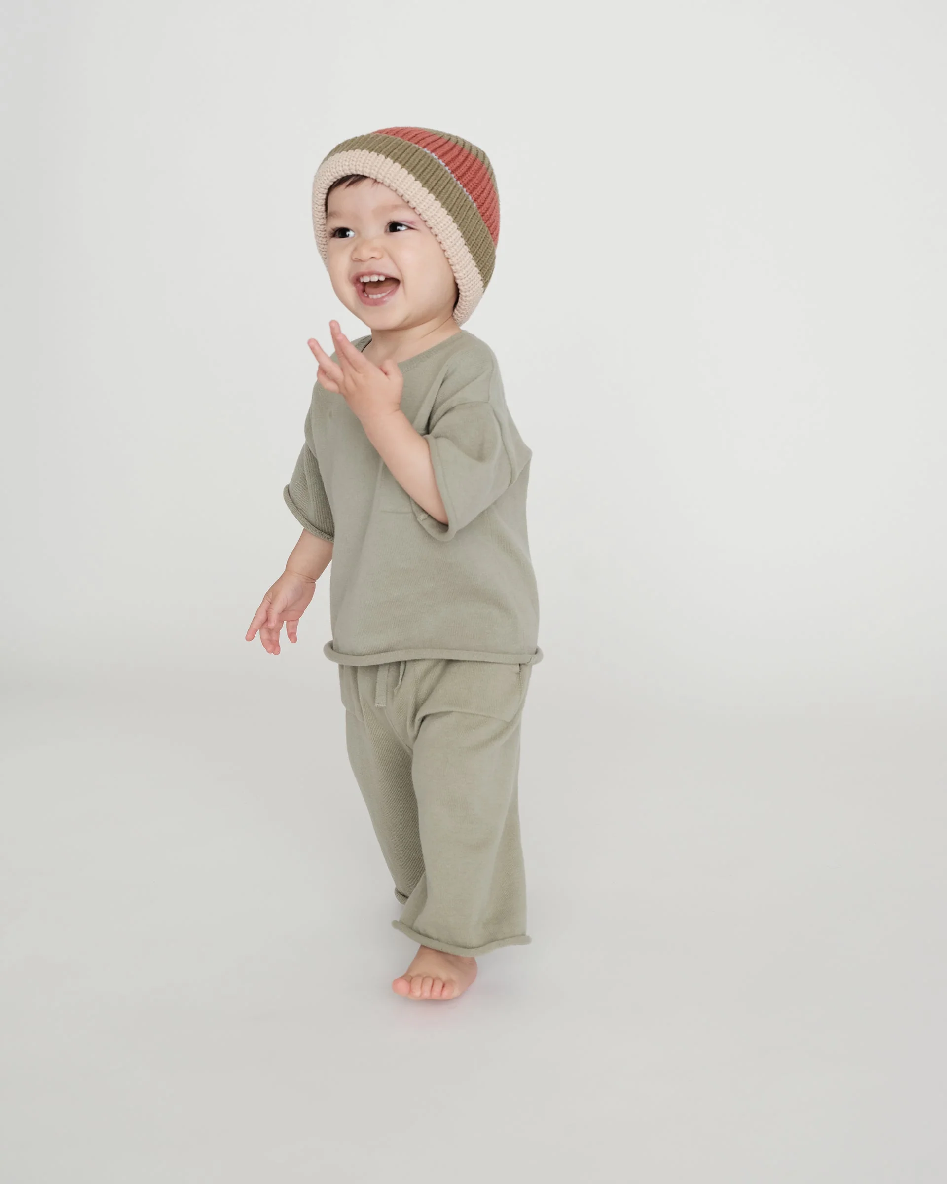 Beanie Stripe - Chunky | Black Melange/Multicolor Stripe - Image 5