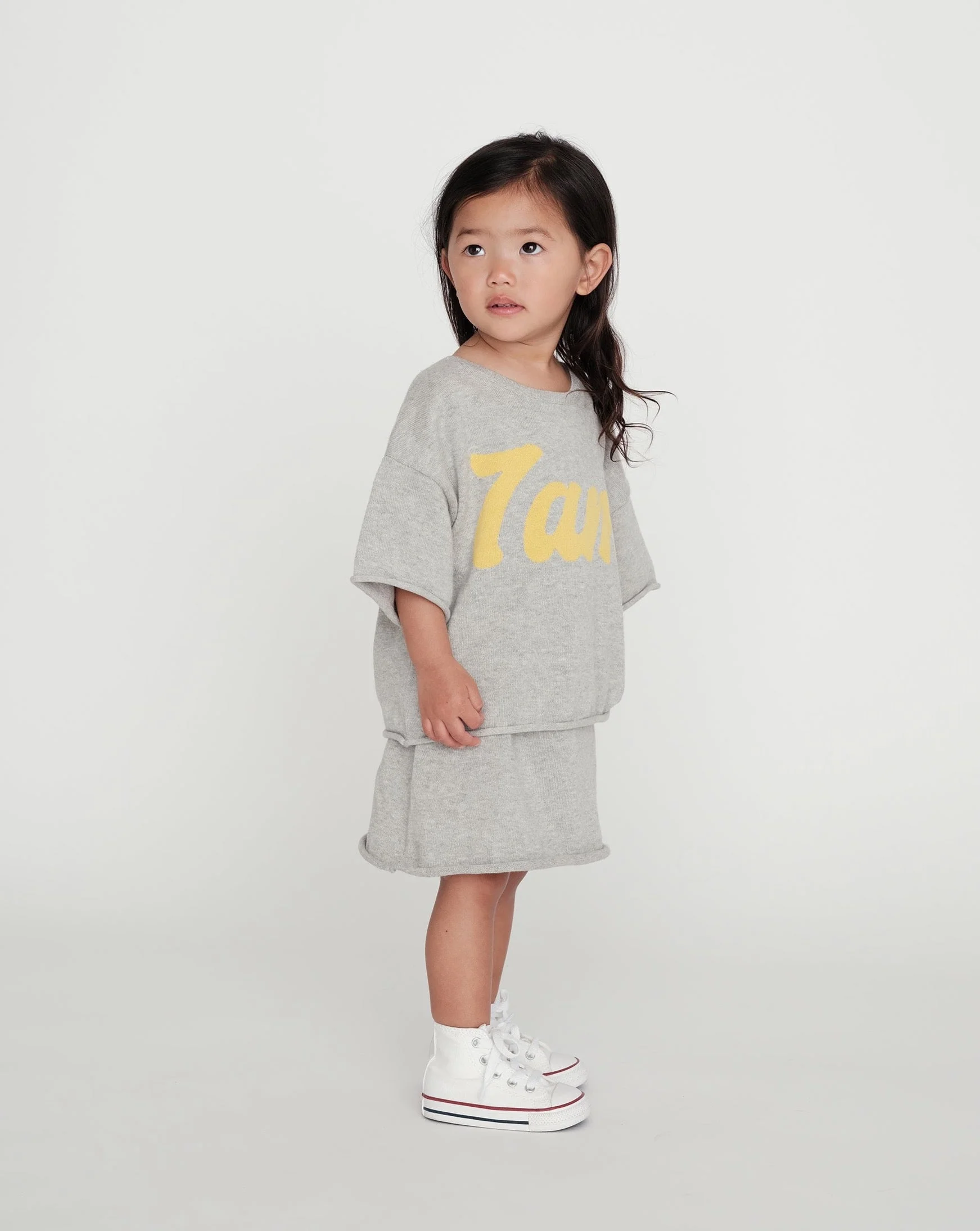 Boxy Cotton Tee | Heather Grey - Image 3