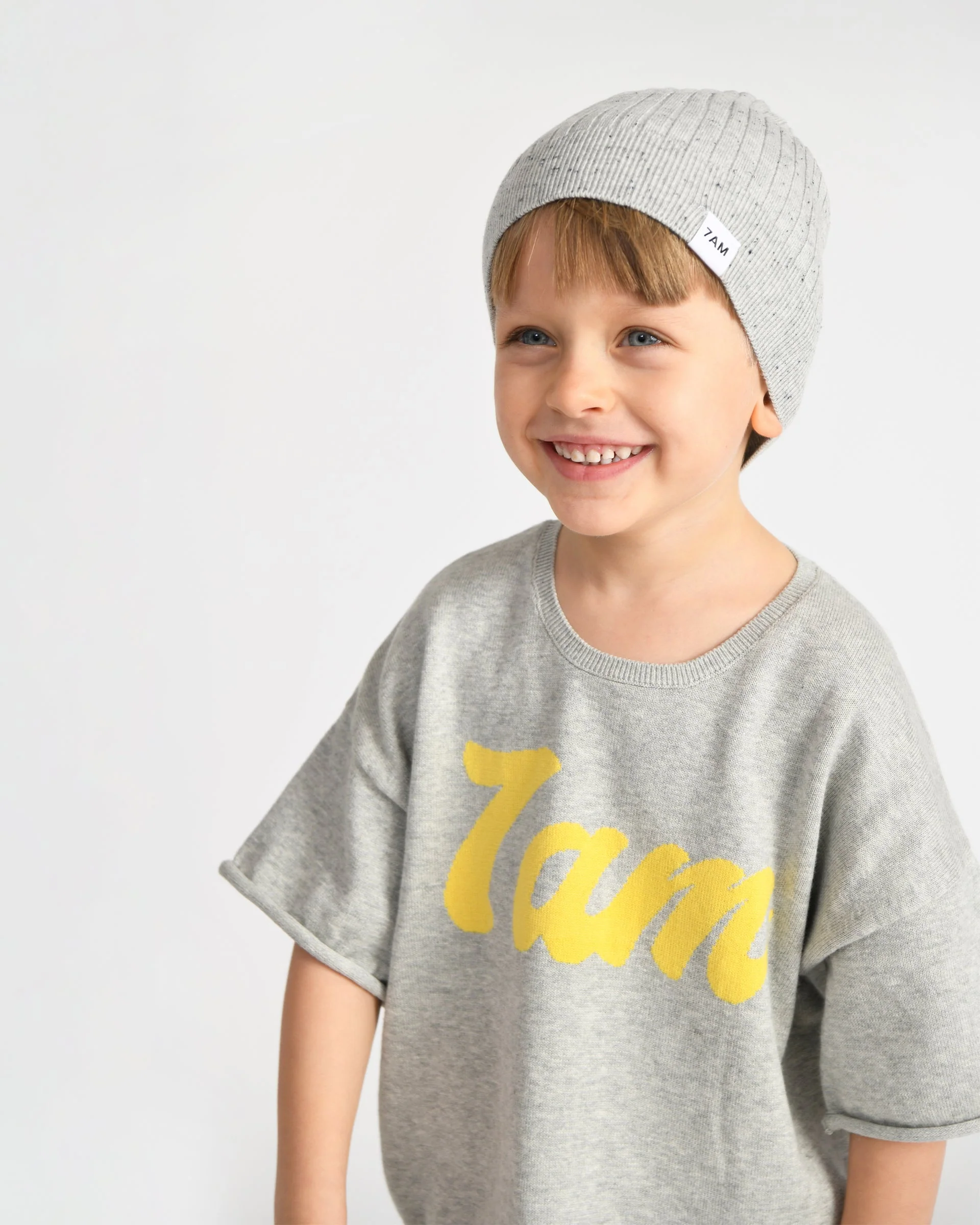 Boxy Cotton Tee | Heather Grey - Image 7