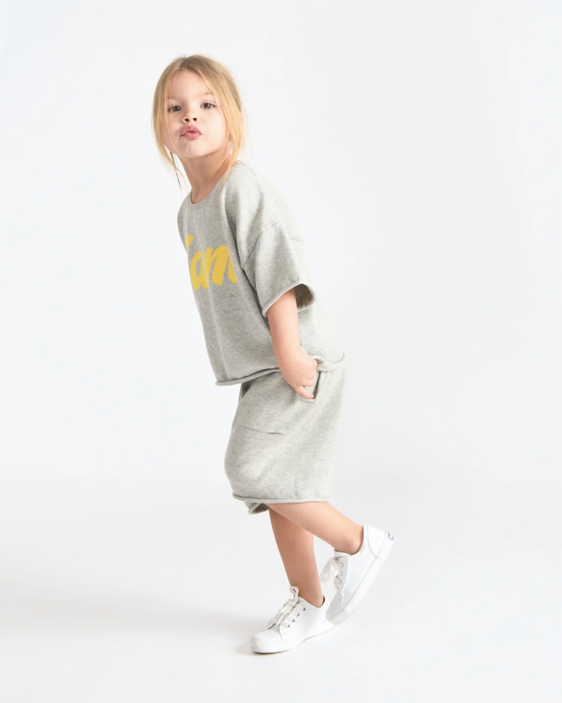 Boxy Cotton Tee | Heather Grey - Image 9