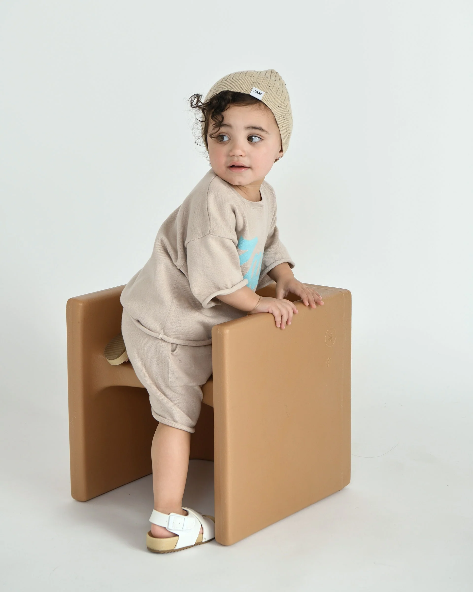 Boxy Cotton Tee | Oat - Image 3