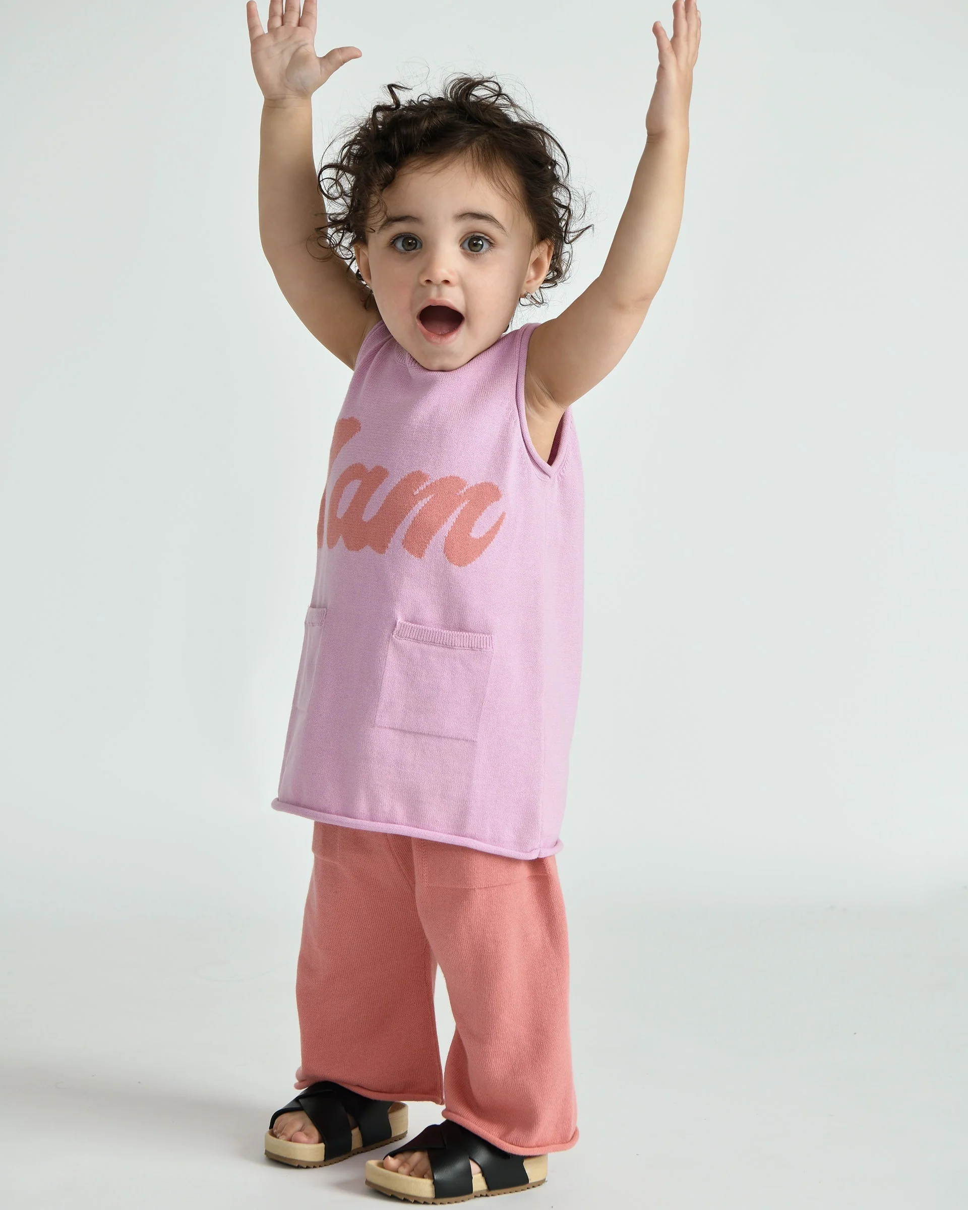 7AM Logo Boxy Cotton Dress | Pink - Image 11