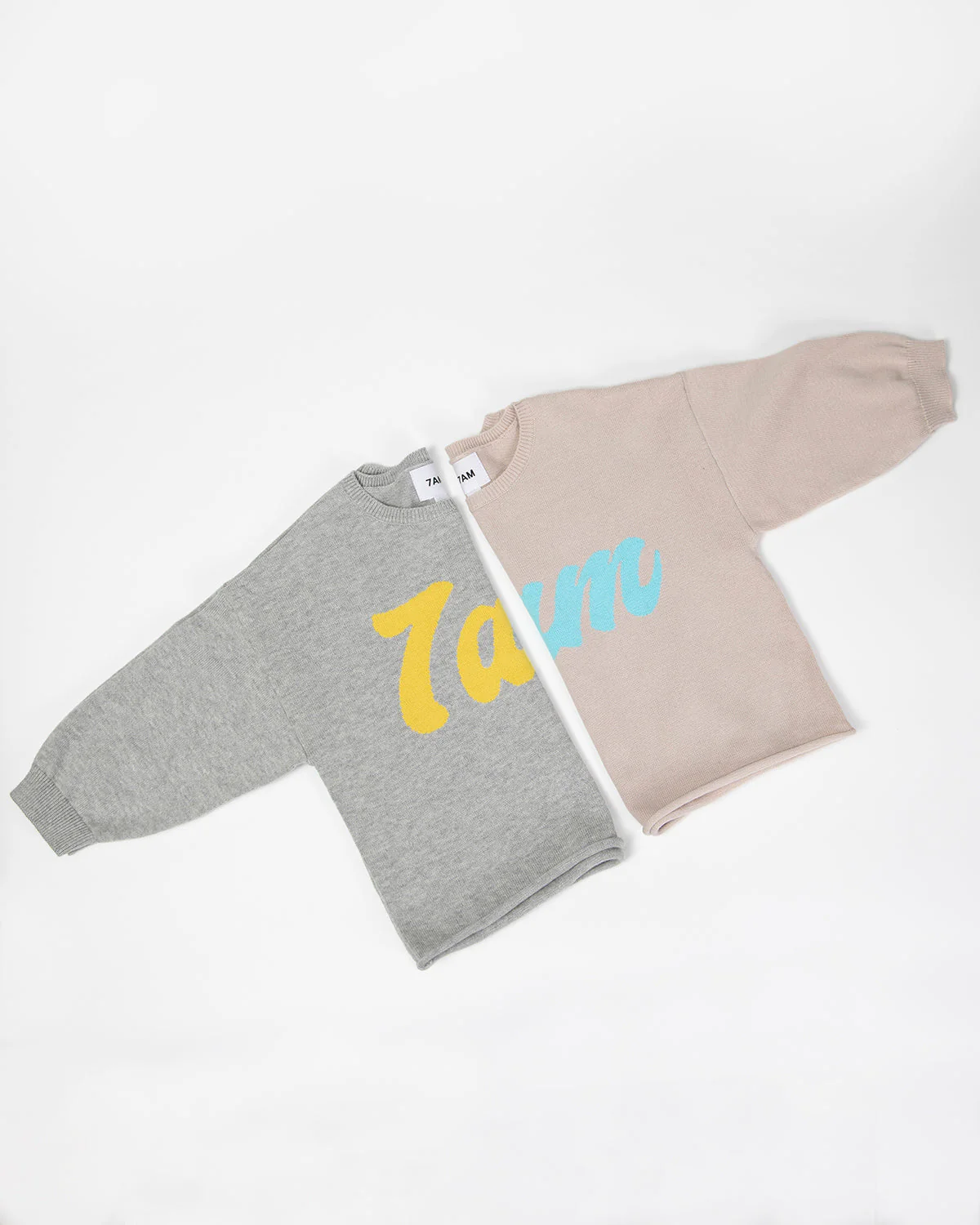 7AM Logo Boxy Long Sleeve Top | Heather Grey - Image 4