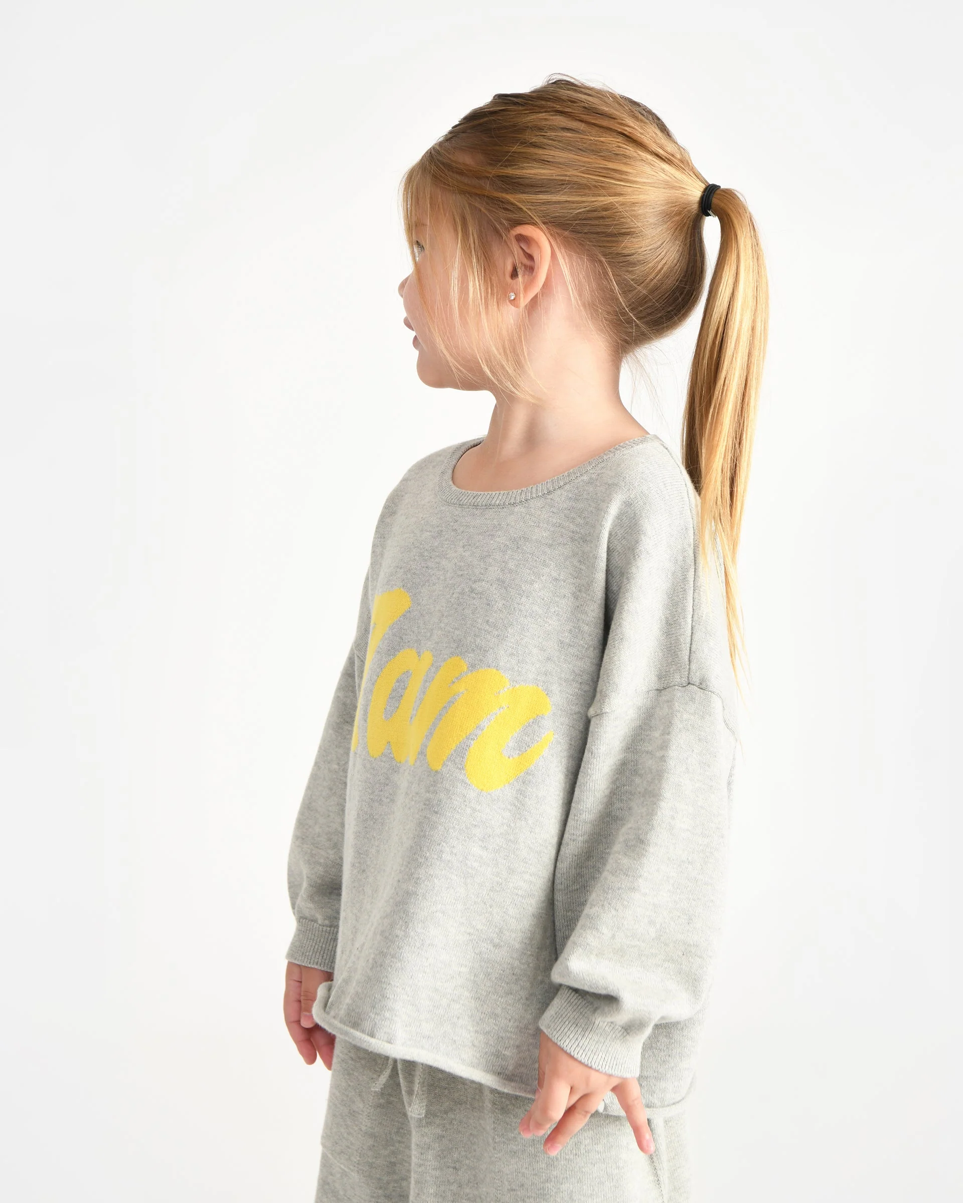 7AM Logo Boxy Long Sleeve Top | Heather Grey - Image 5
