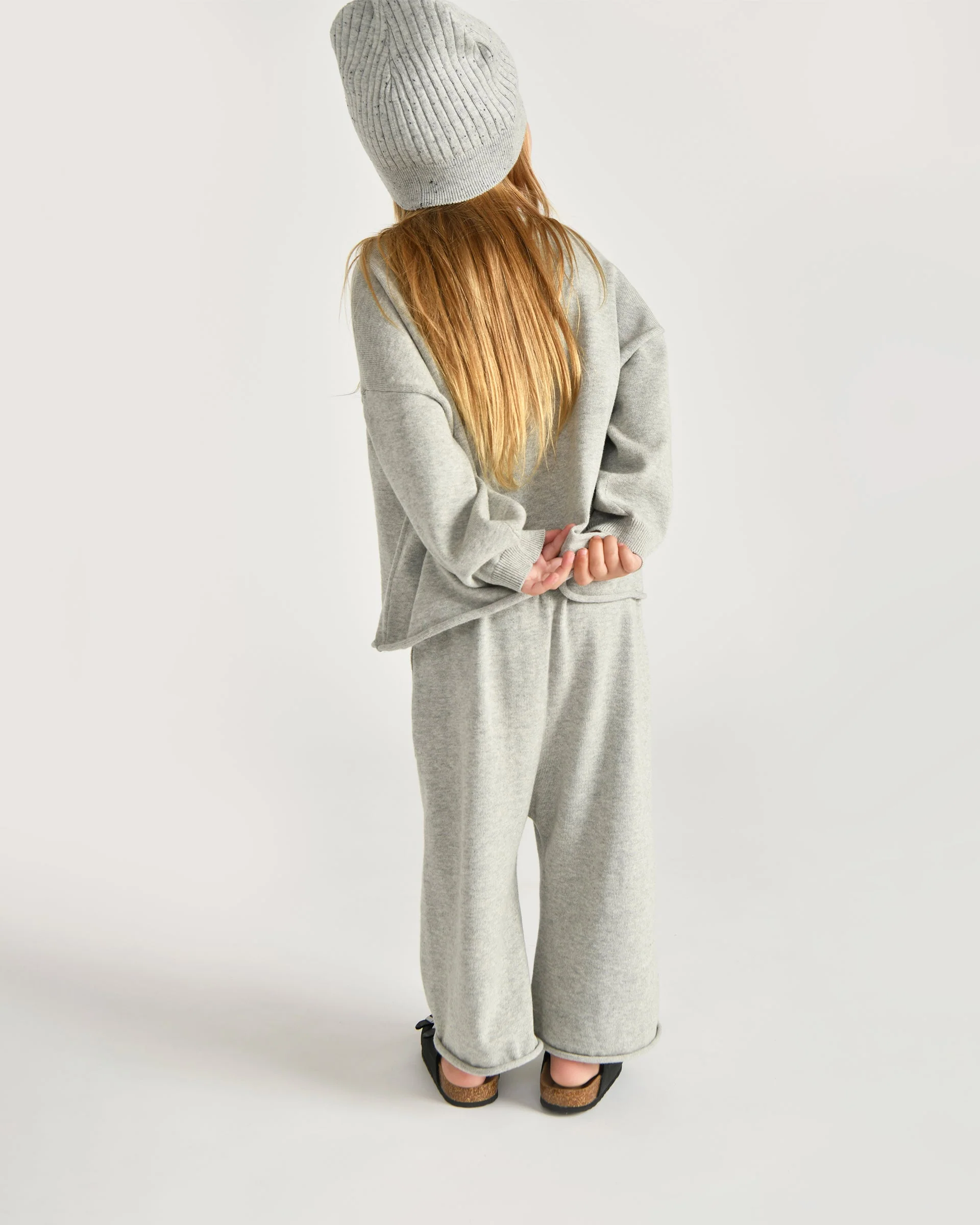 7AM Logo Boxy Long Sleeve Top | Heather Grey - Image 7