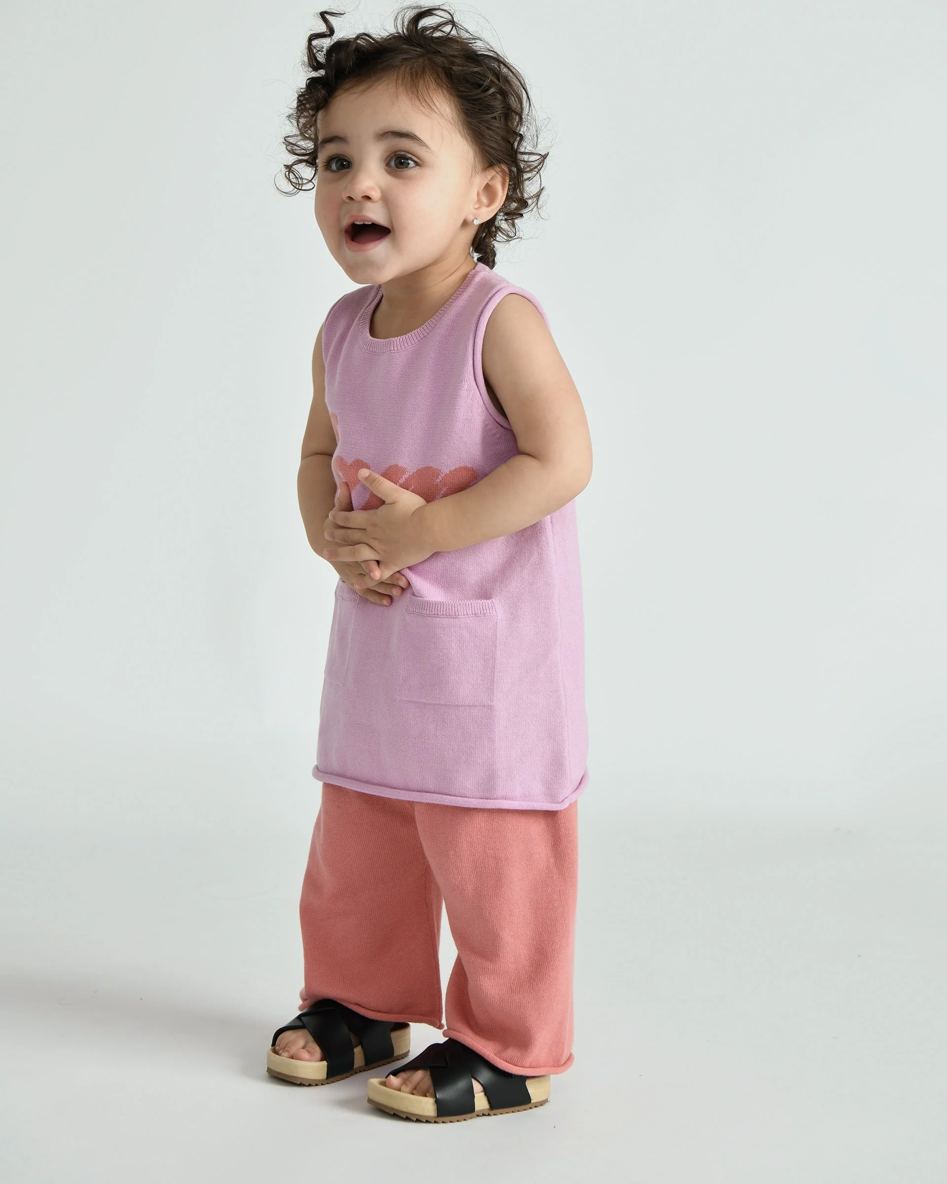 Cotton Relaxed Pants | Coral - Image 2
