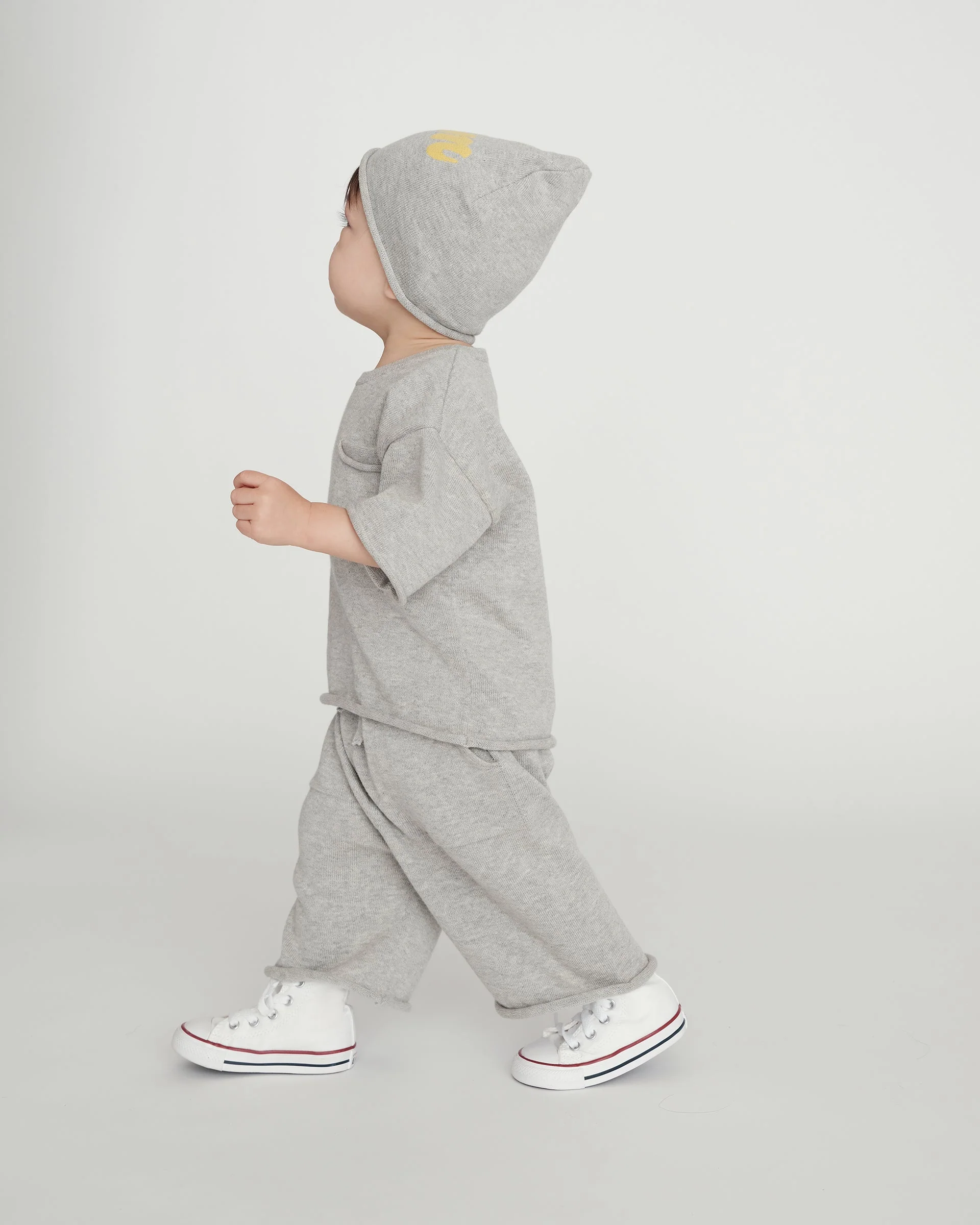 Cotton Relaxed Pants | Heather Grey - Image 5