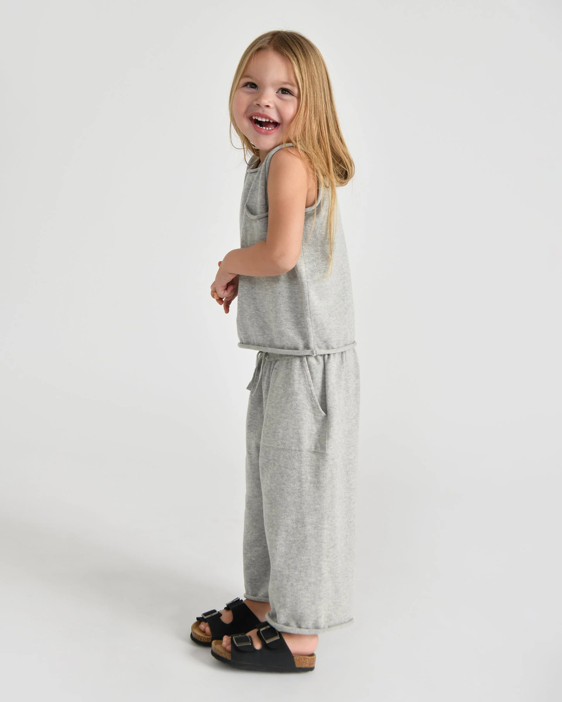 Cotton Relaxed Pants | Heather Grey - Image 8