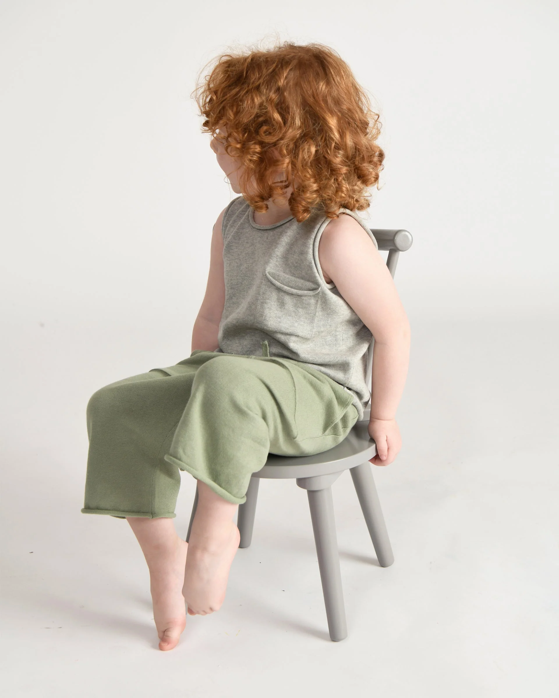 Cotton Relaxed Pants | Sage - Image 2