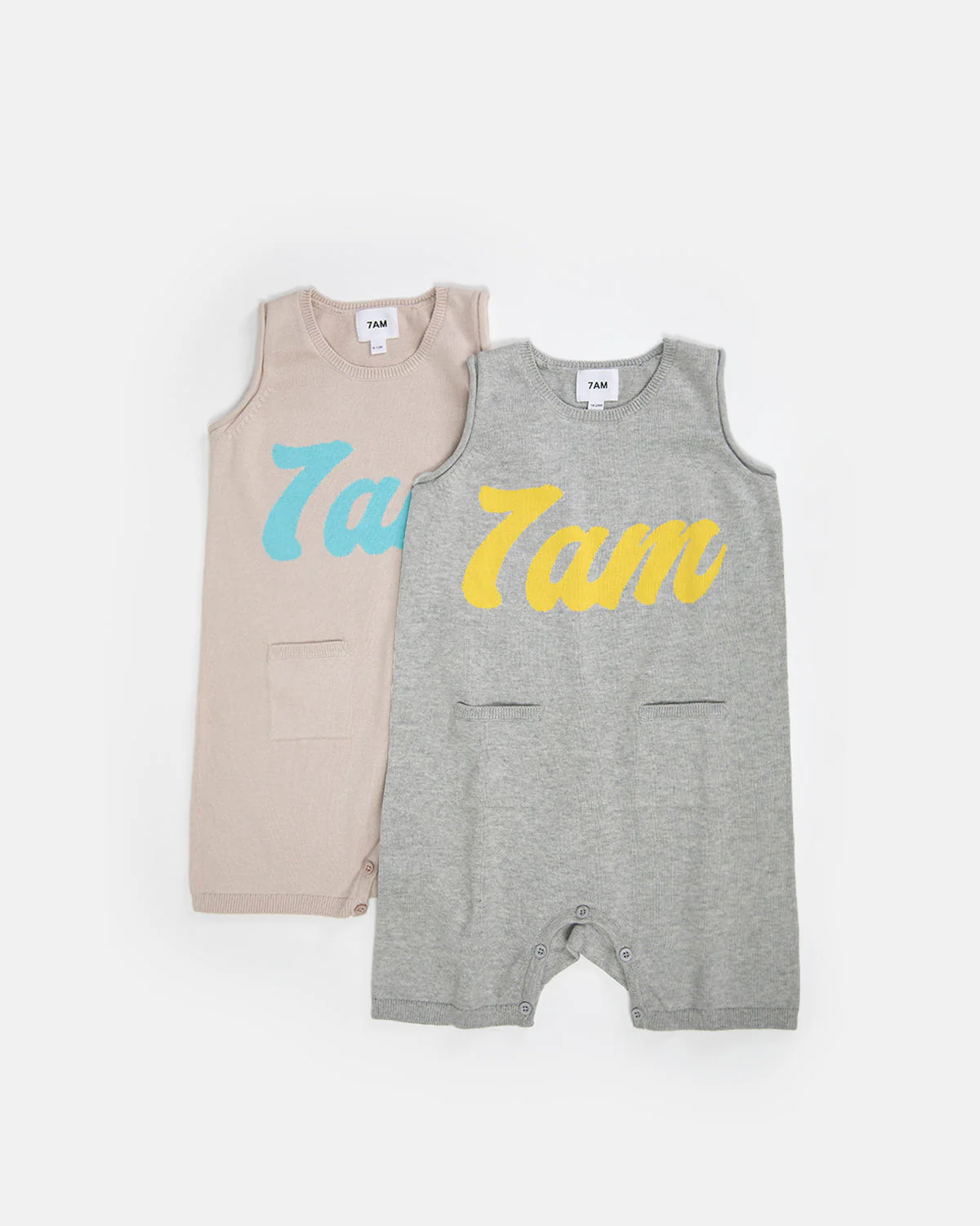 7AM Logo Boxy Romper | Heather Grey - Image 3