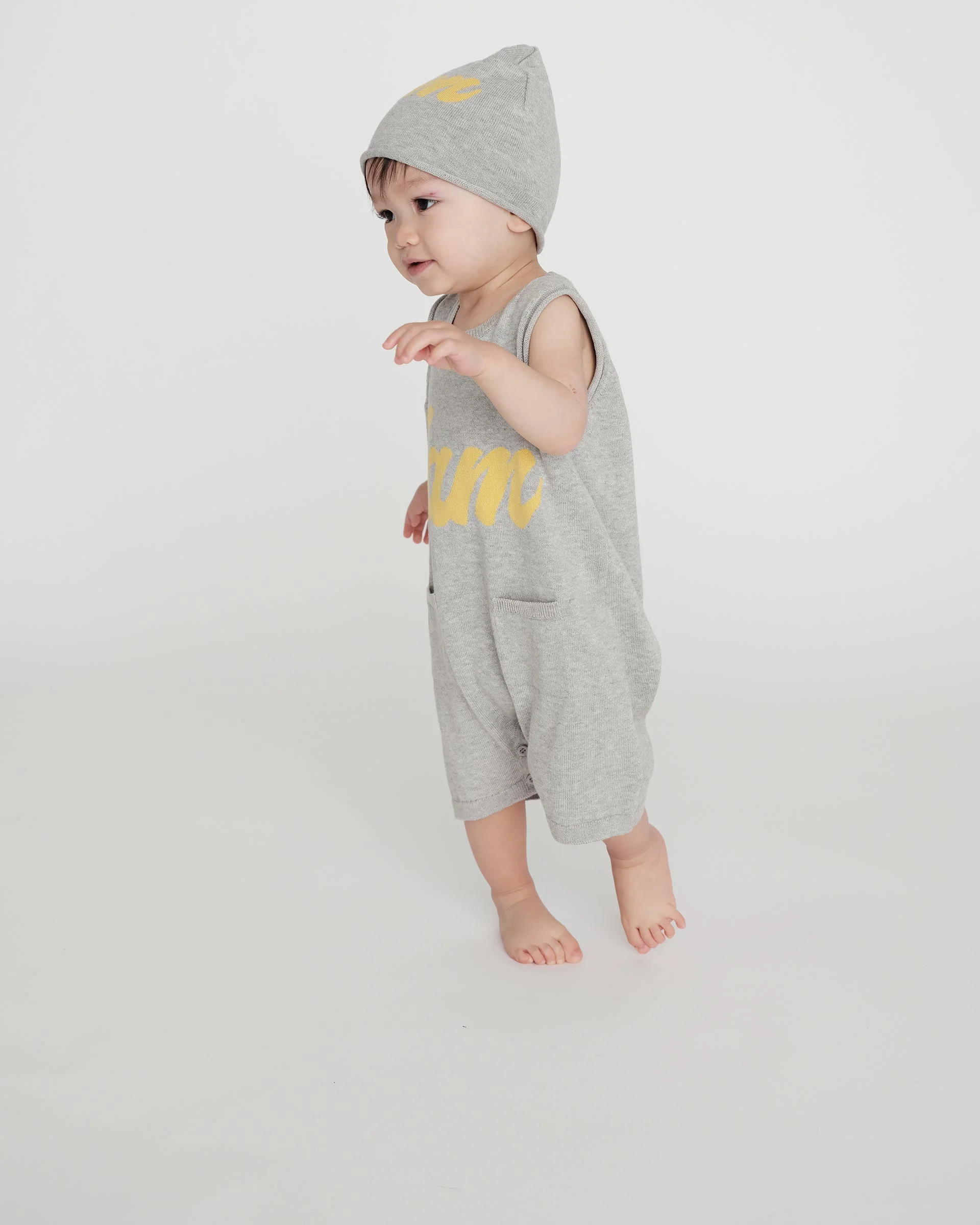 7AM Logo Boxy Romper | Heather Grey - Image 4