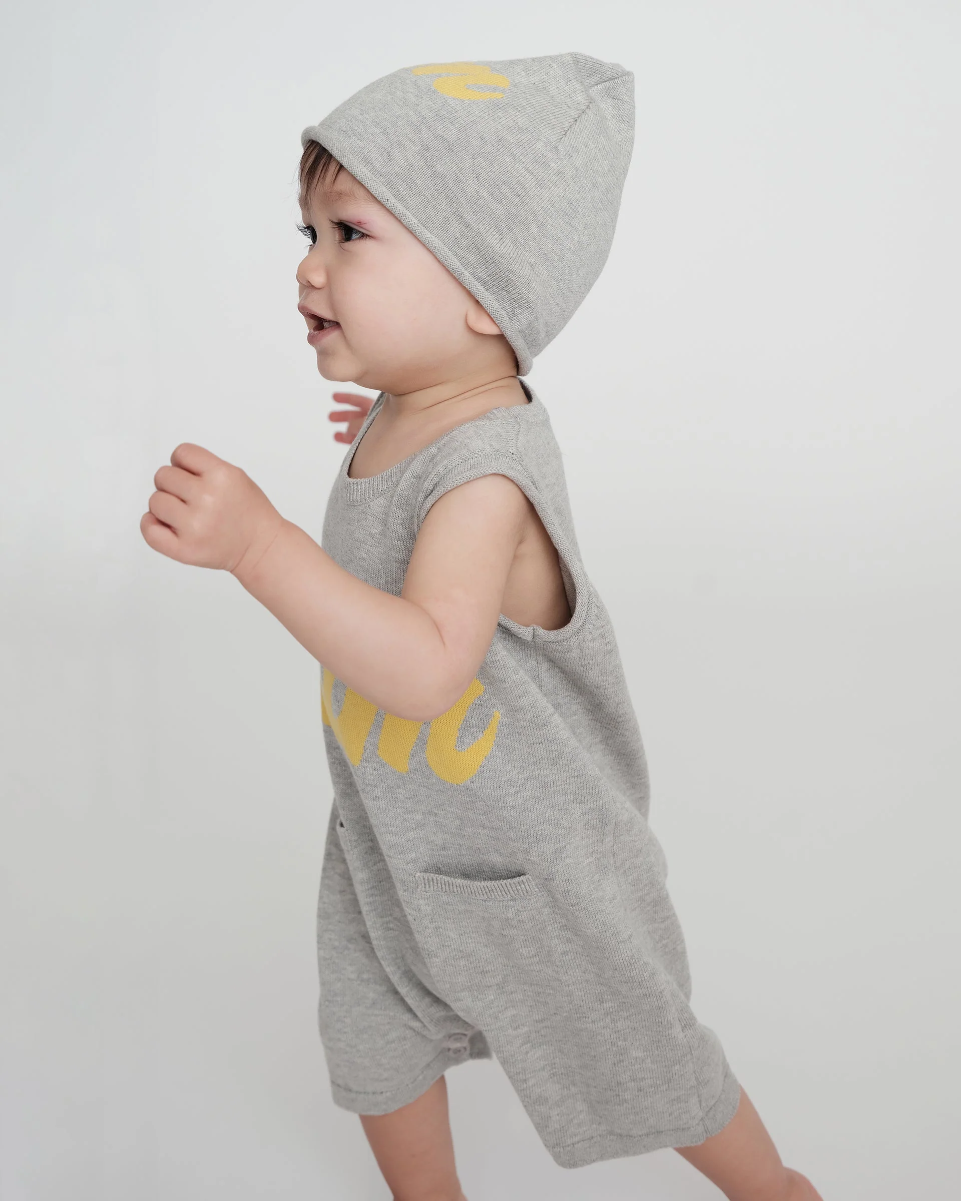 7AM Logo Boxy Romper | Heather Grey - Image 6