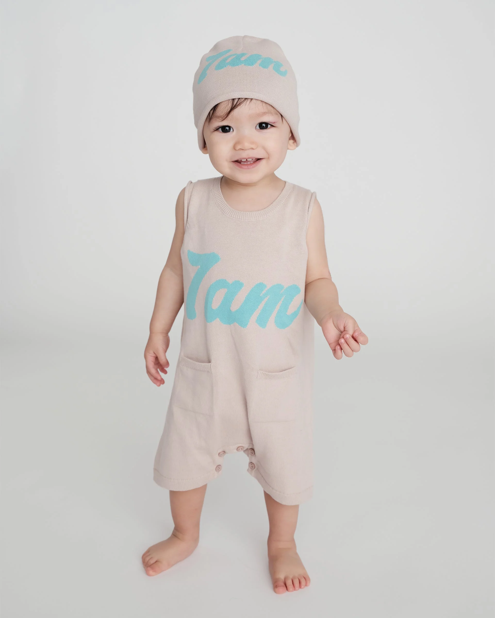 7AM Logo Boxy Romper | Oat - Image 2