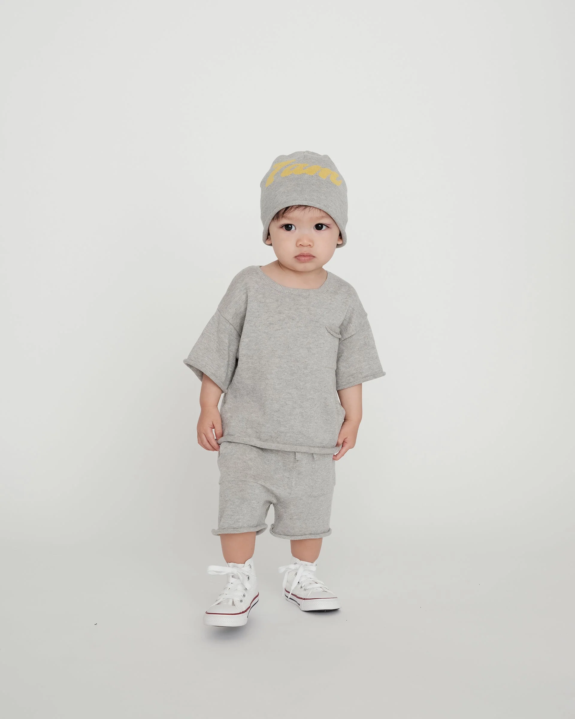 Cotton Slouchy Shorts | Heather Grey - Image 4