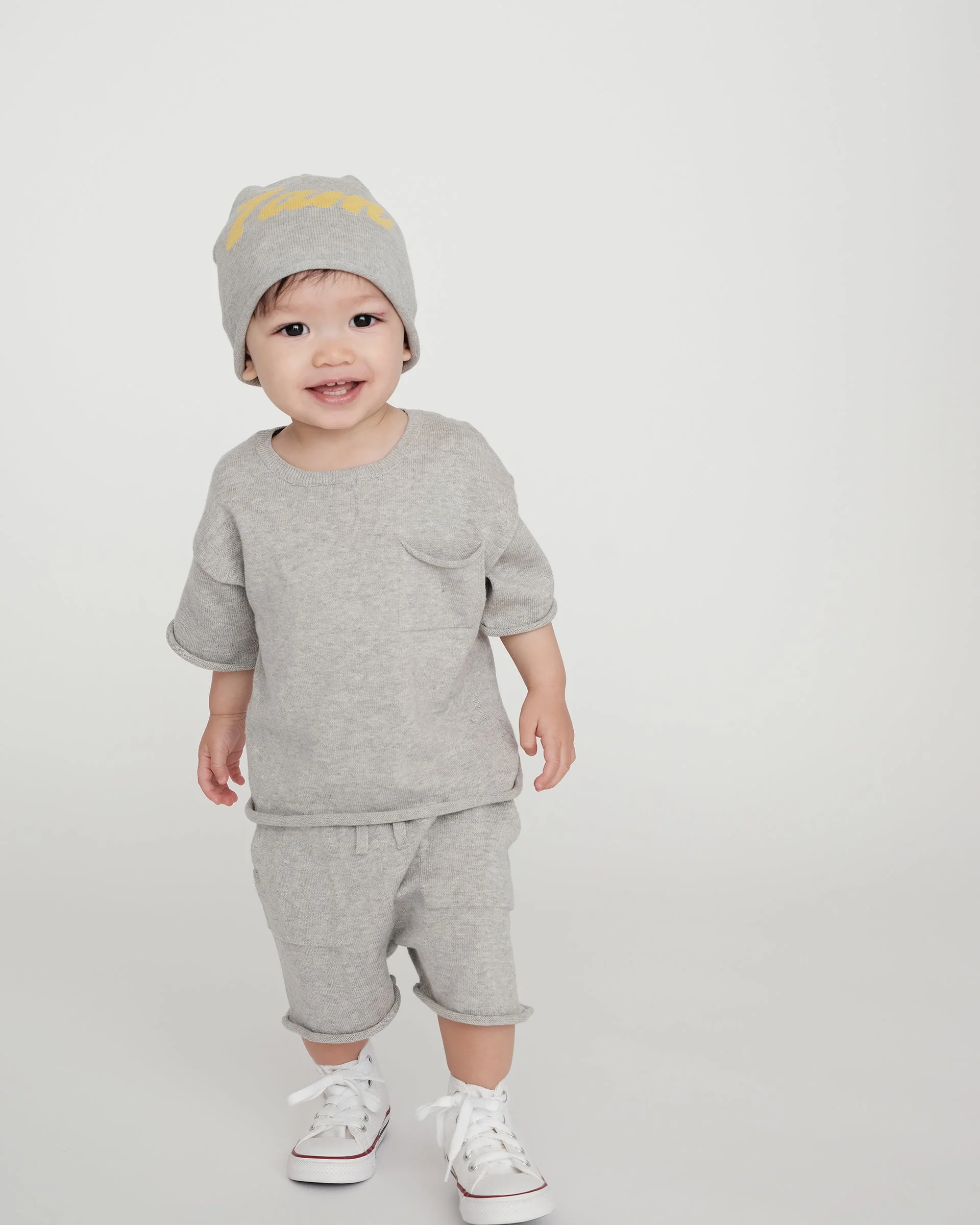 Cotton Slouchy Shorts | Heather Grey - Image 5