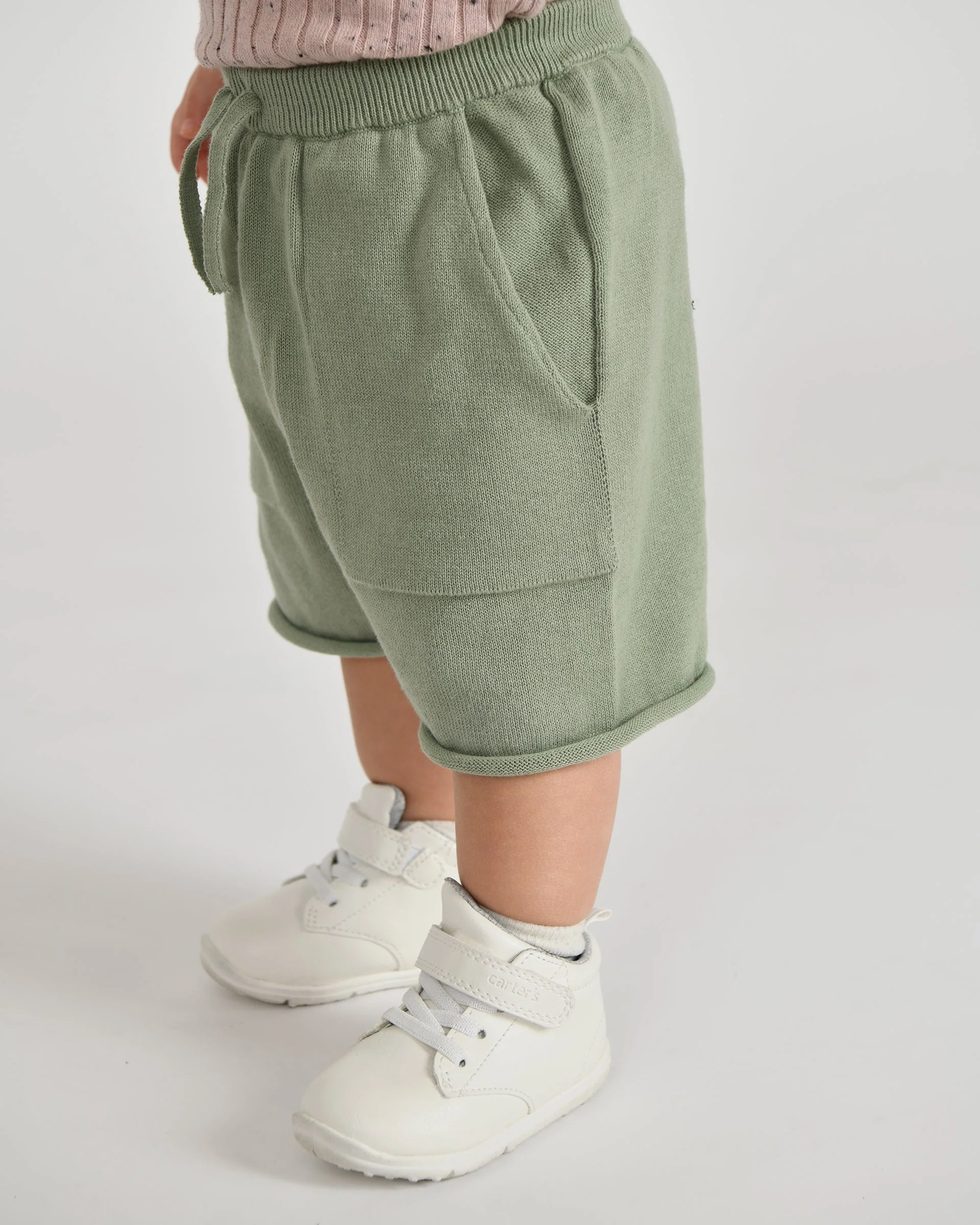 Cotton Slouchy Shorts | Sage - Image 5