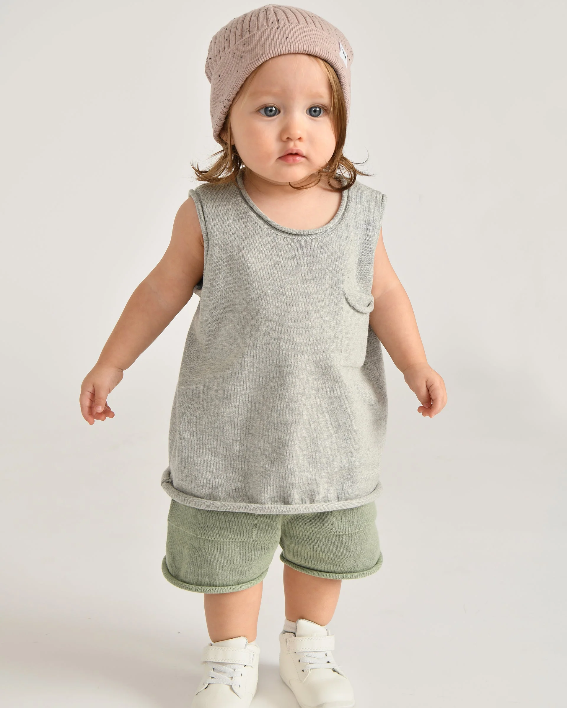 Cotton Slouchy Shorts | Sage - Image 6