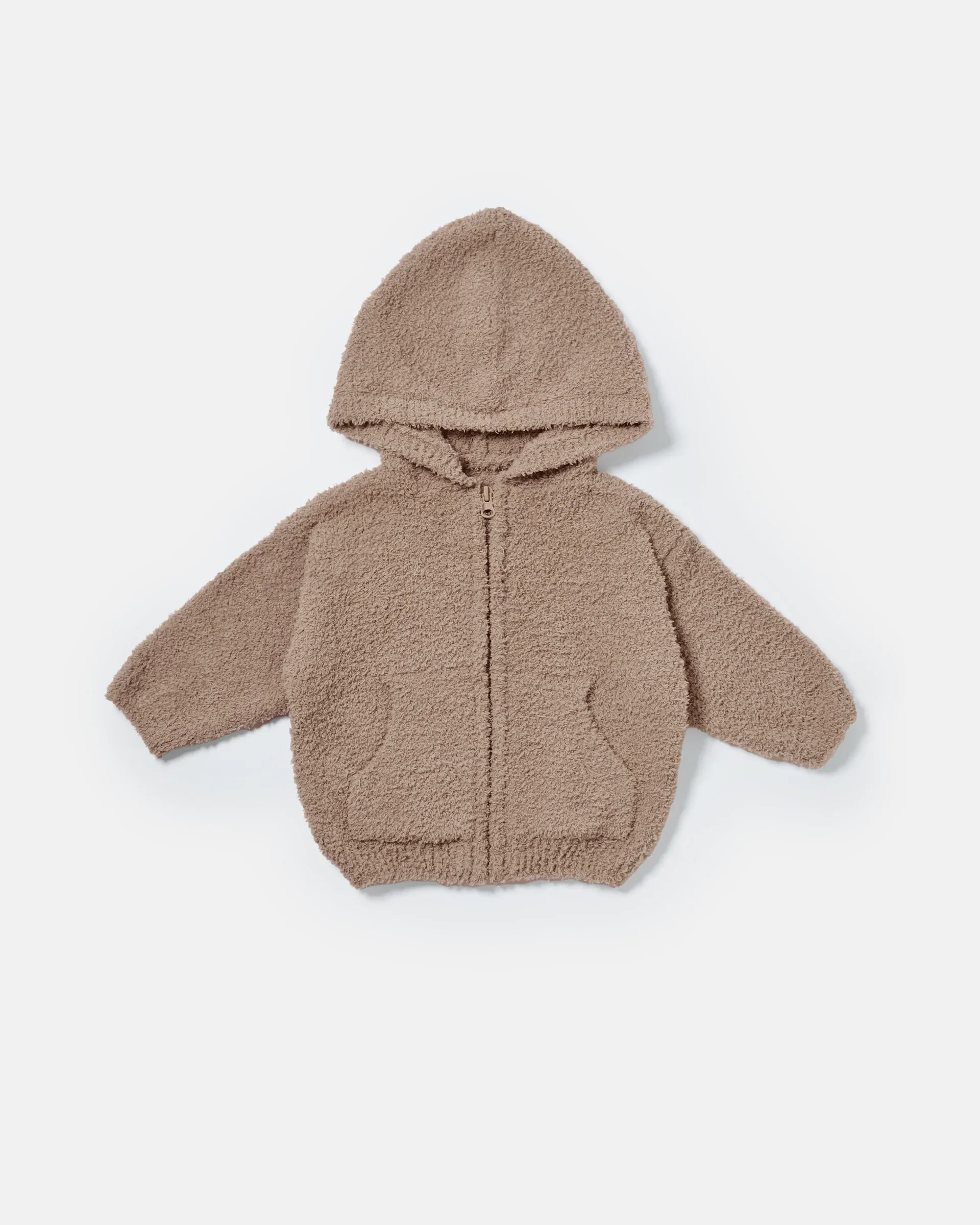 Zip Up Hoodie - Fuzzy | Taupe