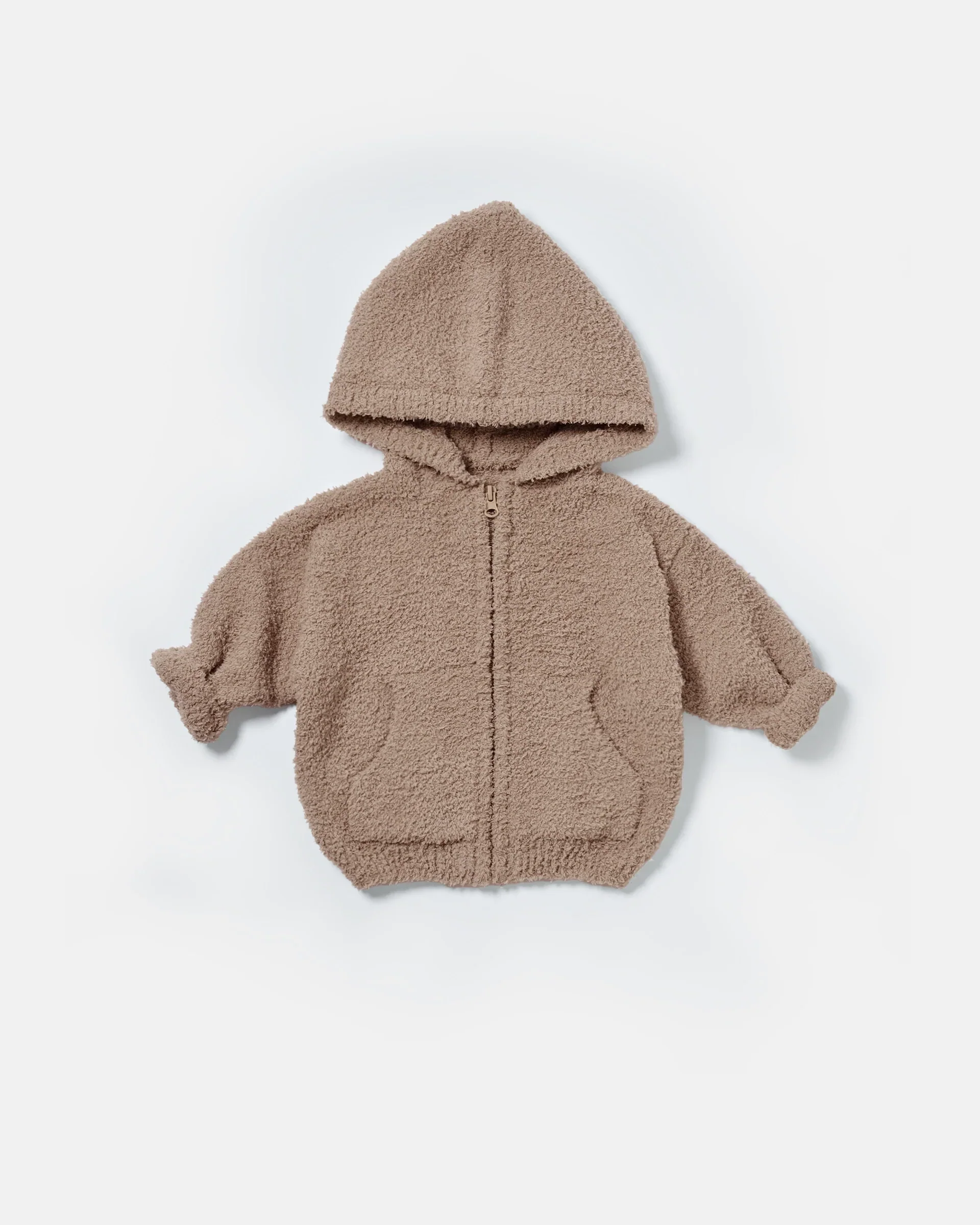 Zip Up Hoodie - Fuzzy | Taupe - Image 3