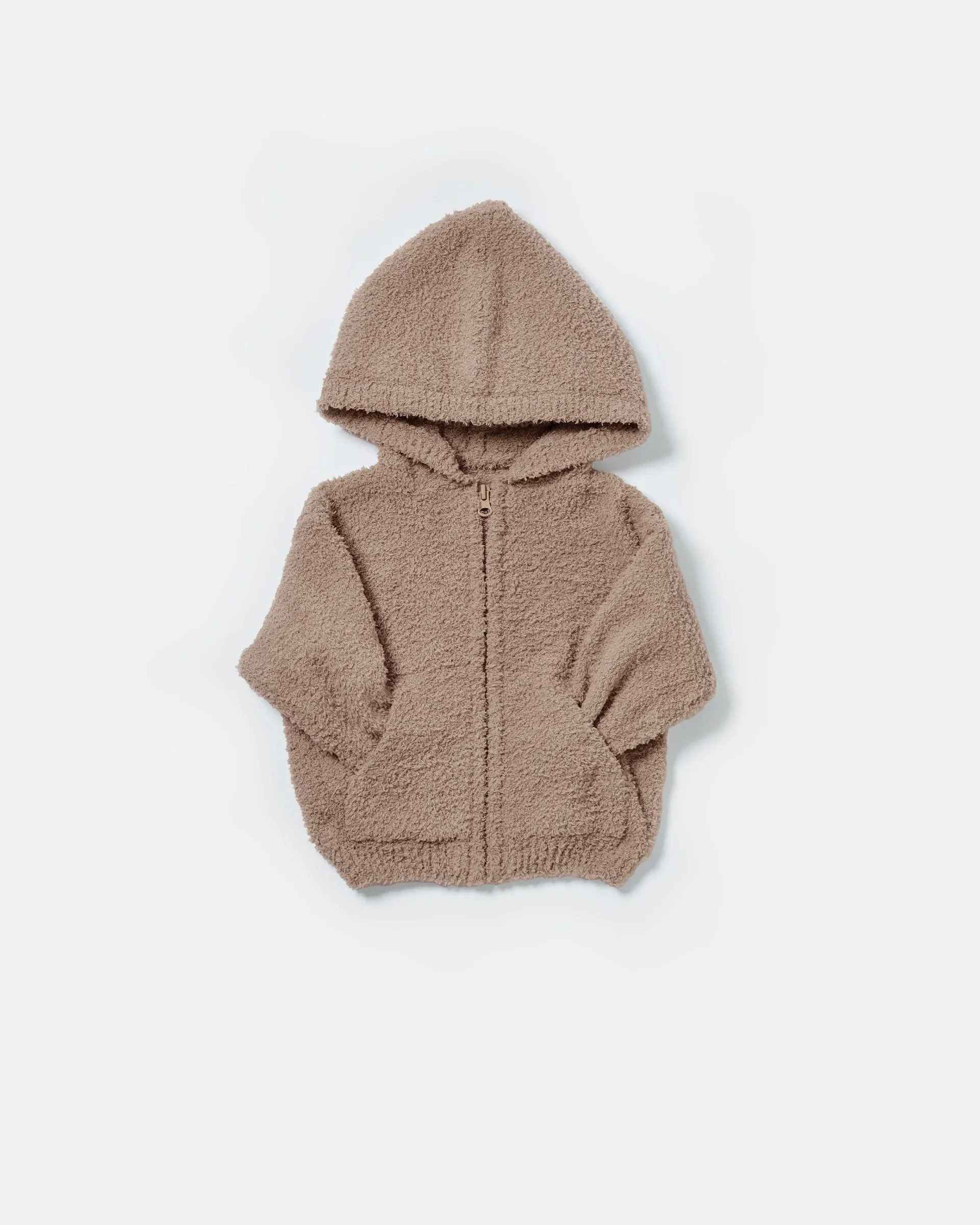 Zip Up Hoodie - Fuzzy | Taupe - Image 4