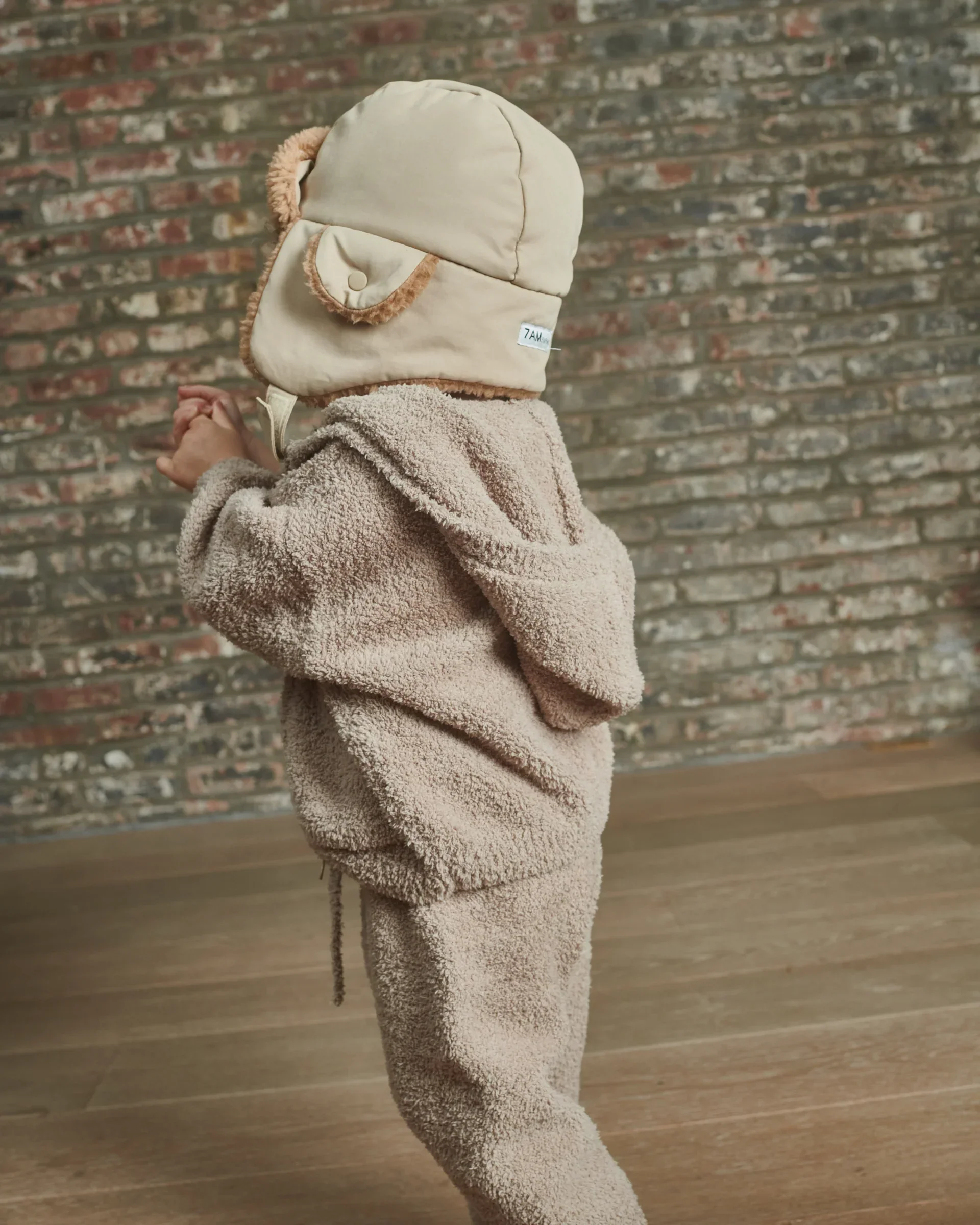 Zip Up Hoodie - Fuzzy | Taupe - Image 8