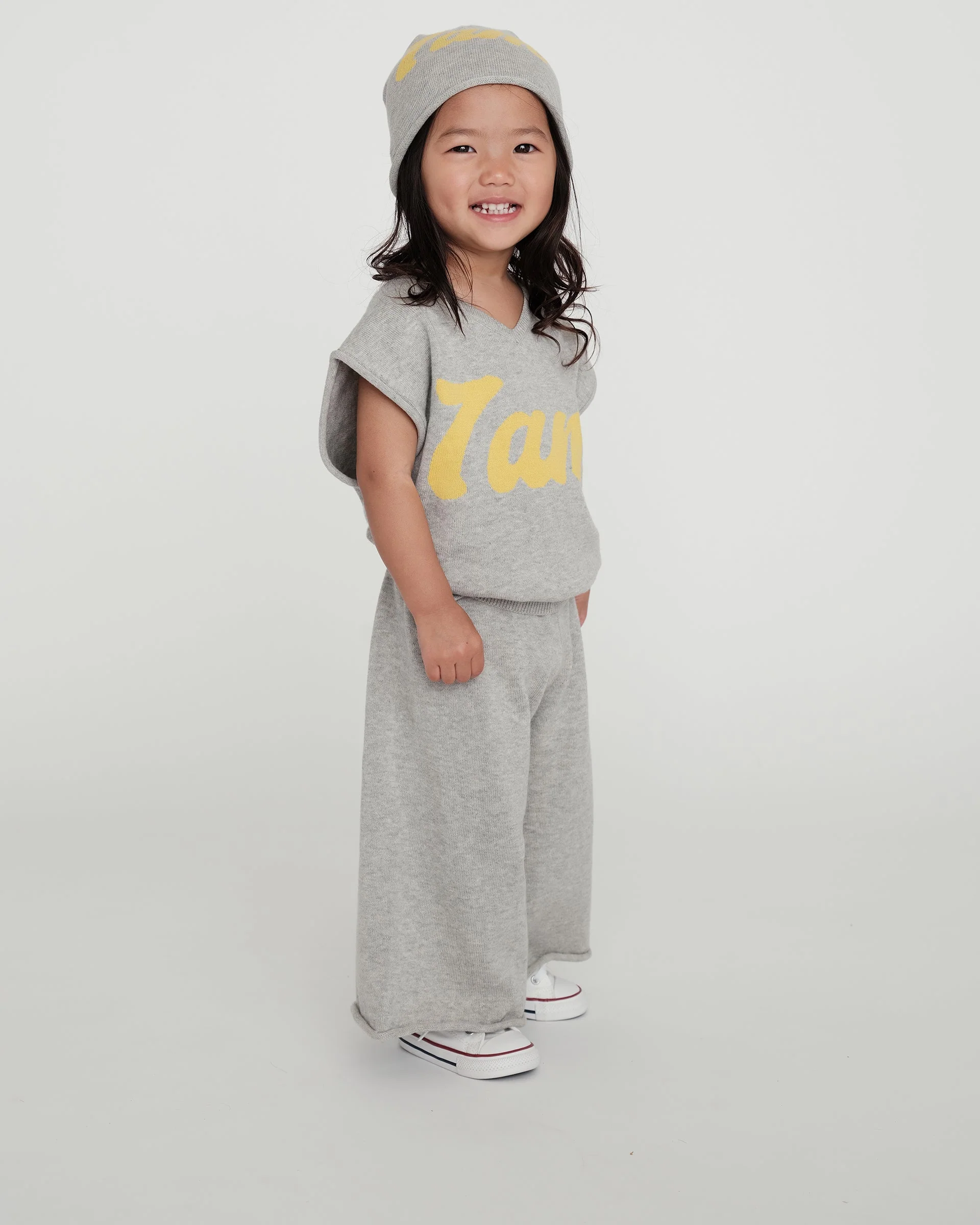 7AM Logo Boxy V-Neck Vest | Heather Grey - Image 8