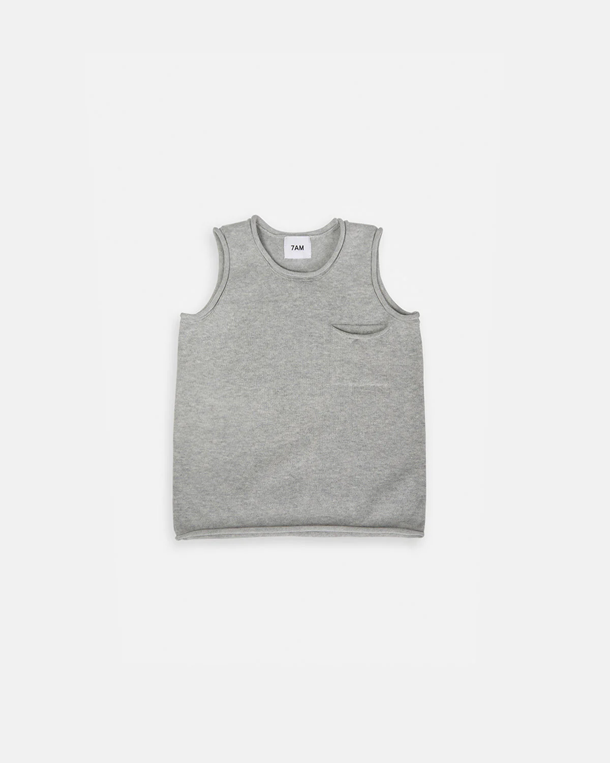 Boxy Cotton Tank Top | Heather Grey
