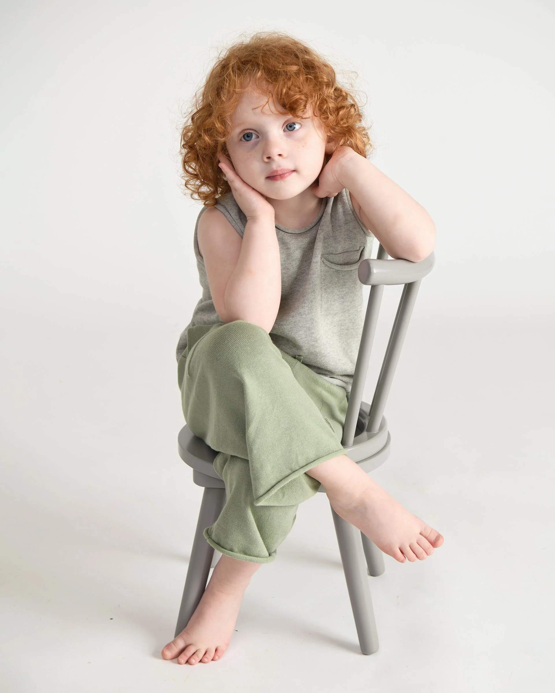 Boxy Cotton Tank Top | Heather Grey - Image 4