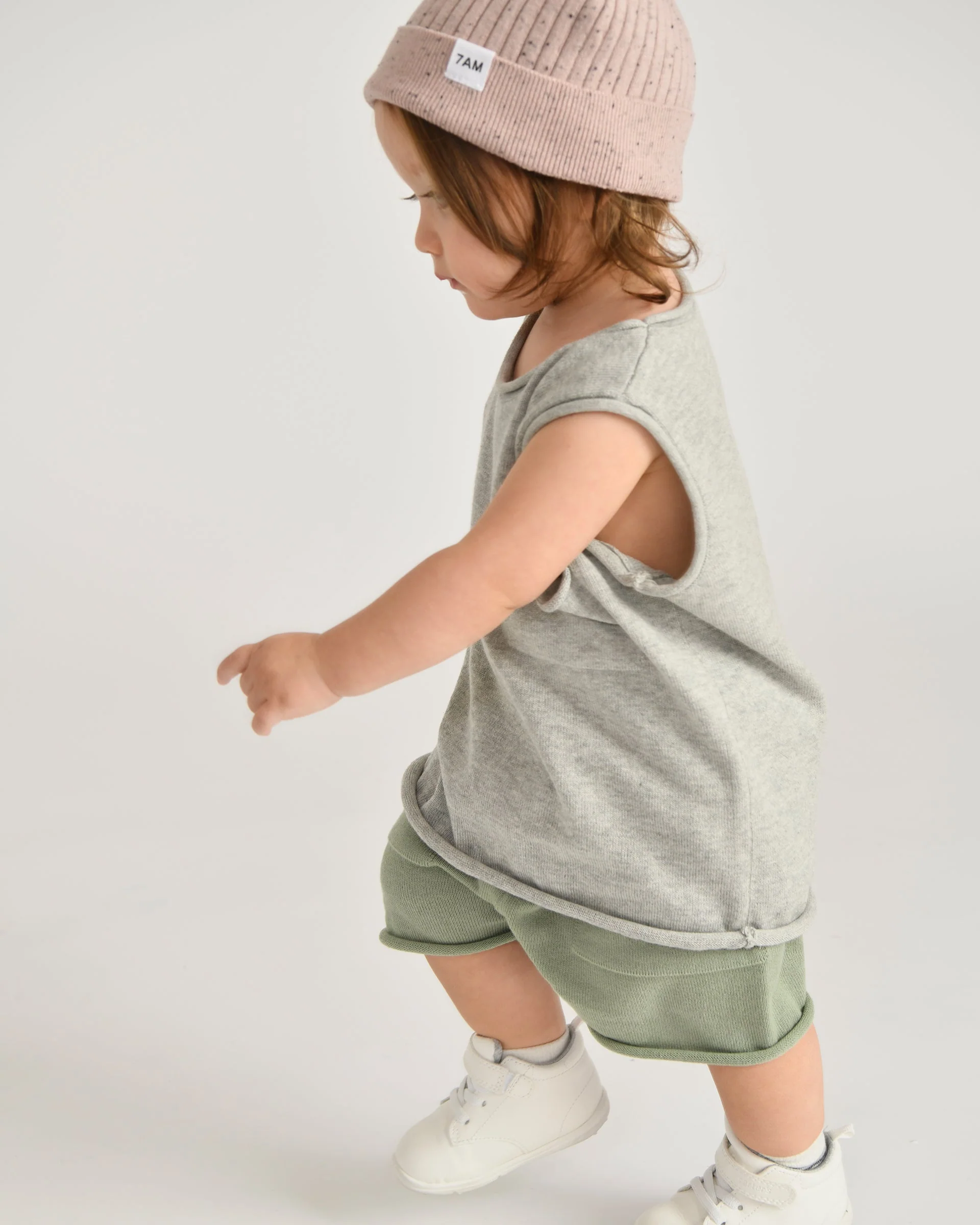 Boxy Cotton Tank Top | Heather Grey - Image 9