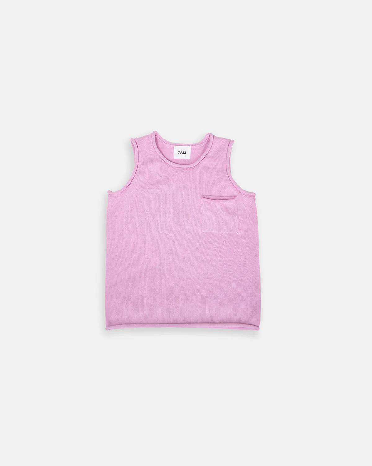 Boxy Cotton Tank Top | Pink