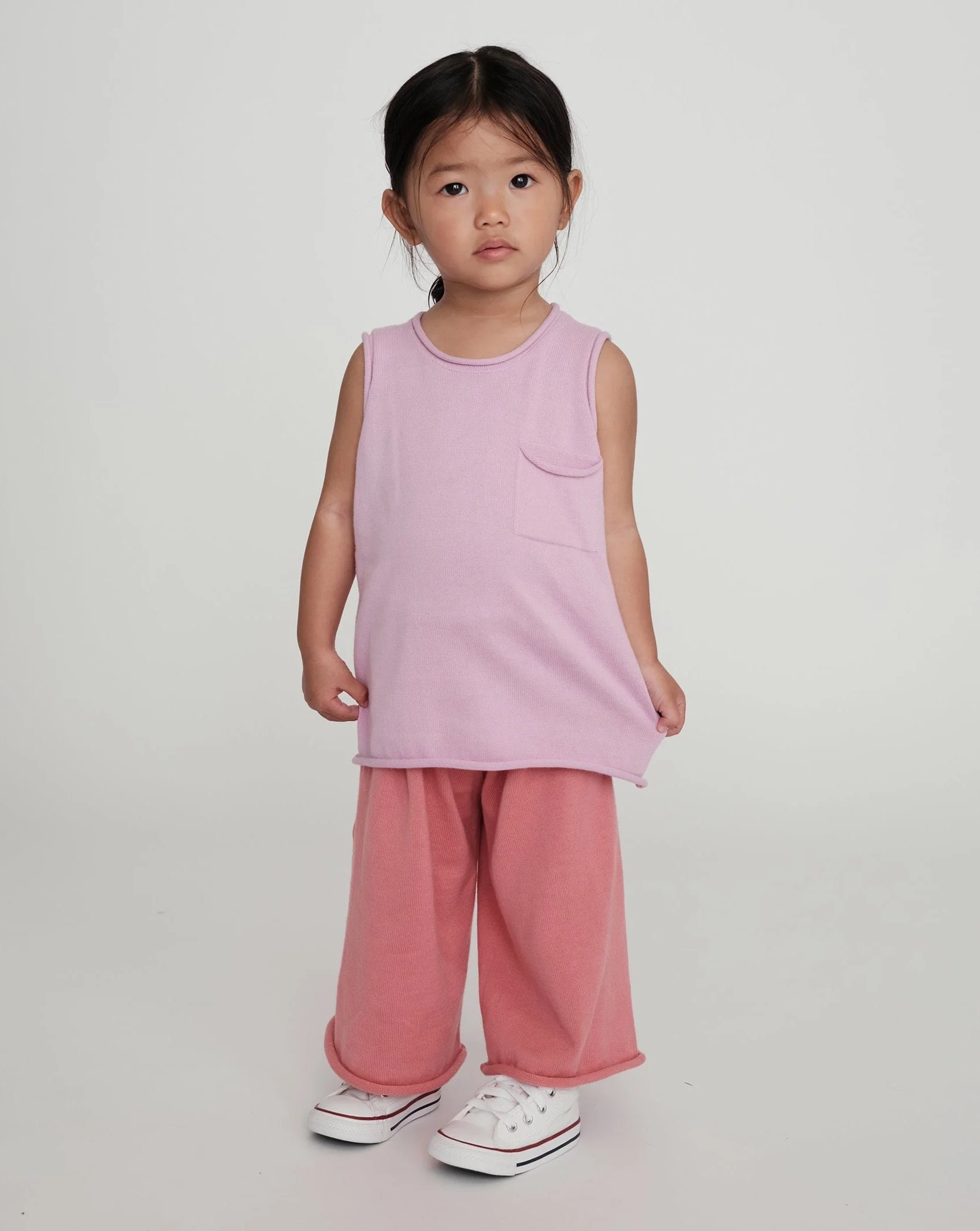 Boxy Cotton Tank Top | Pink - Image 3