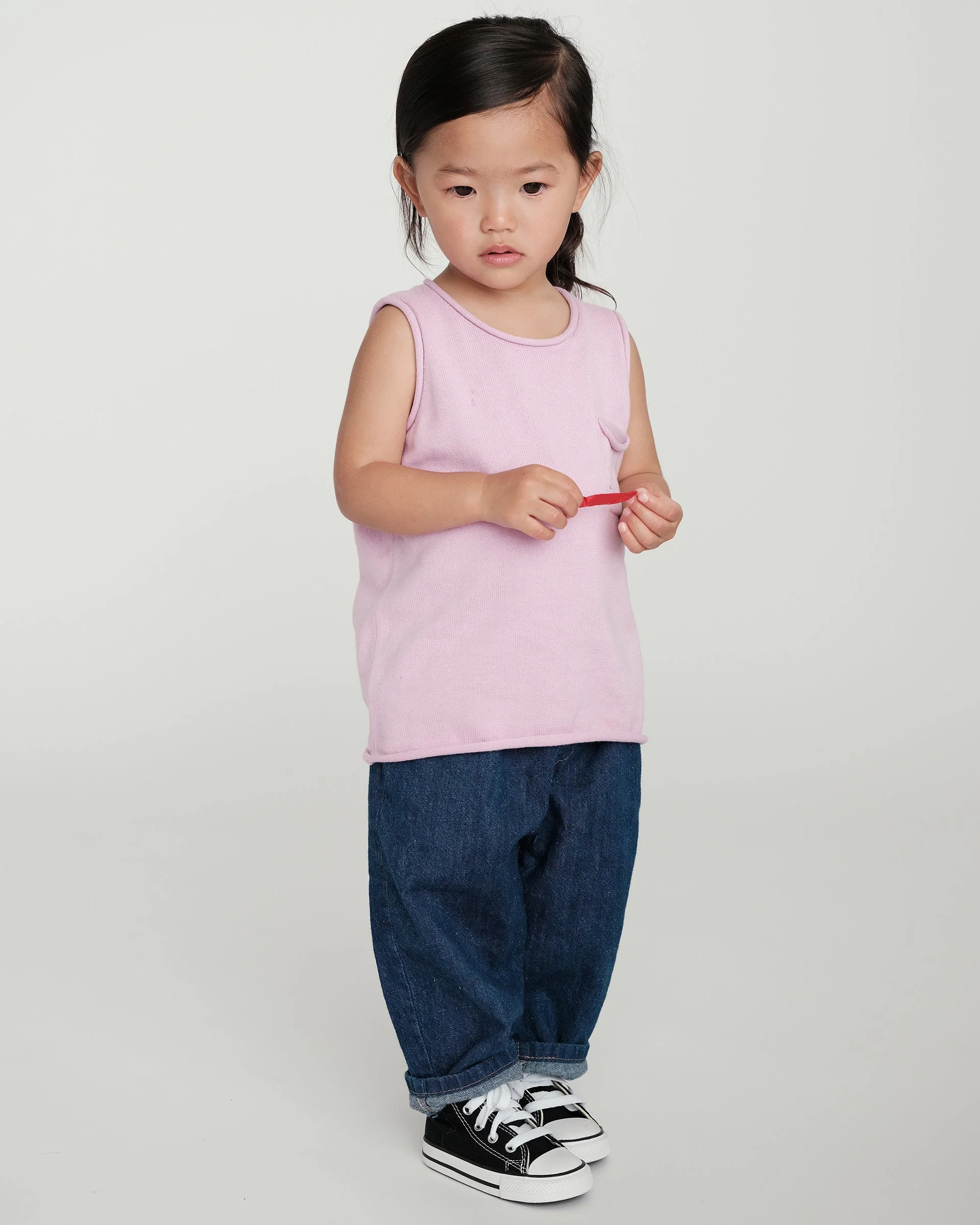 Boxy Cotton Tank Top | Pink - Image 4