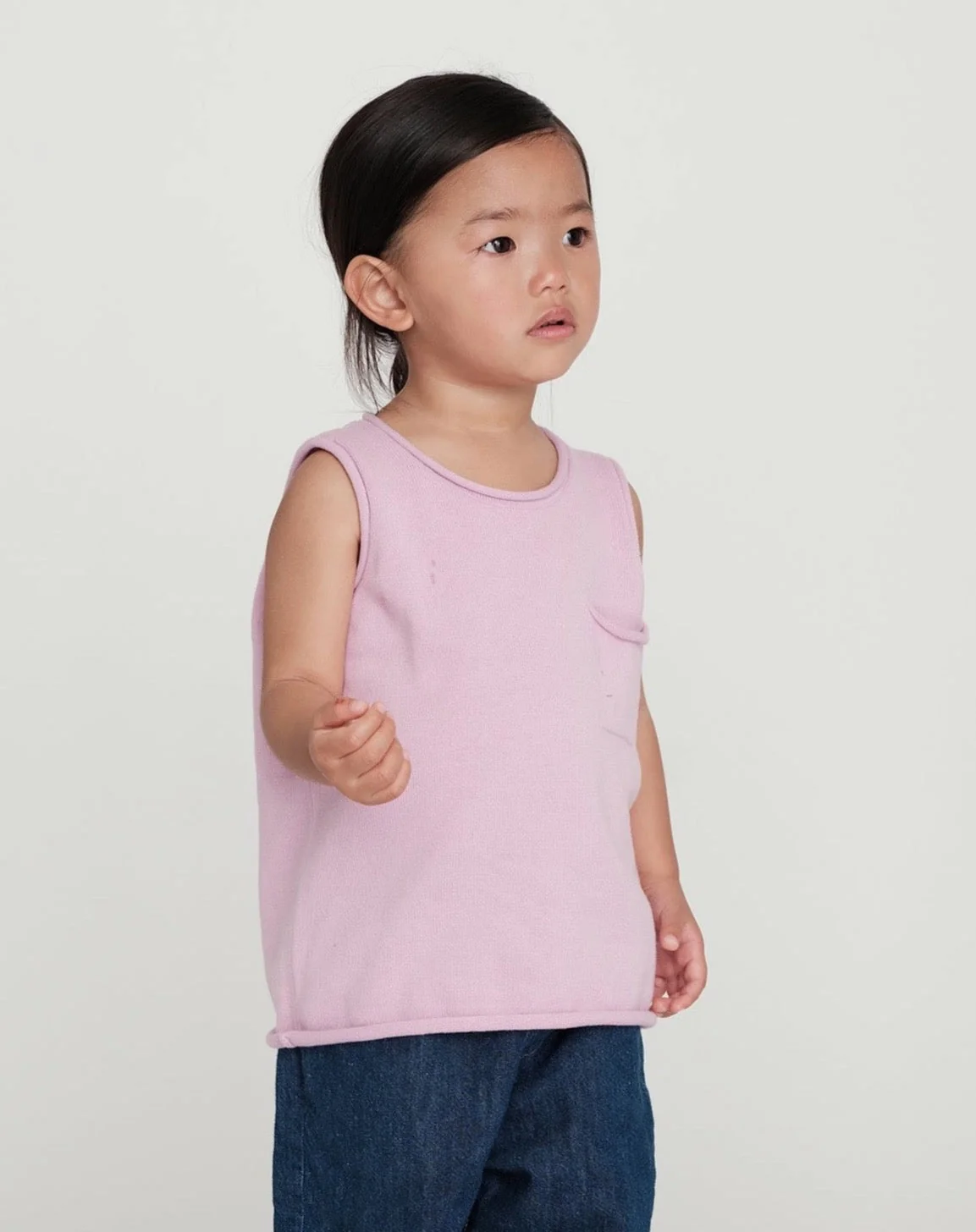 Boxy Cotton Tank Top | Pink - Image 5