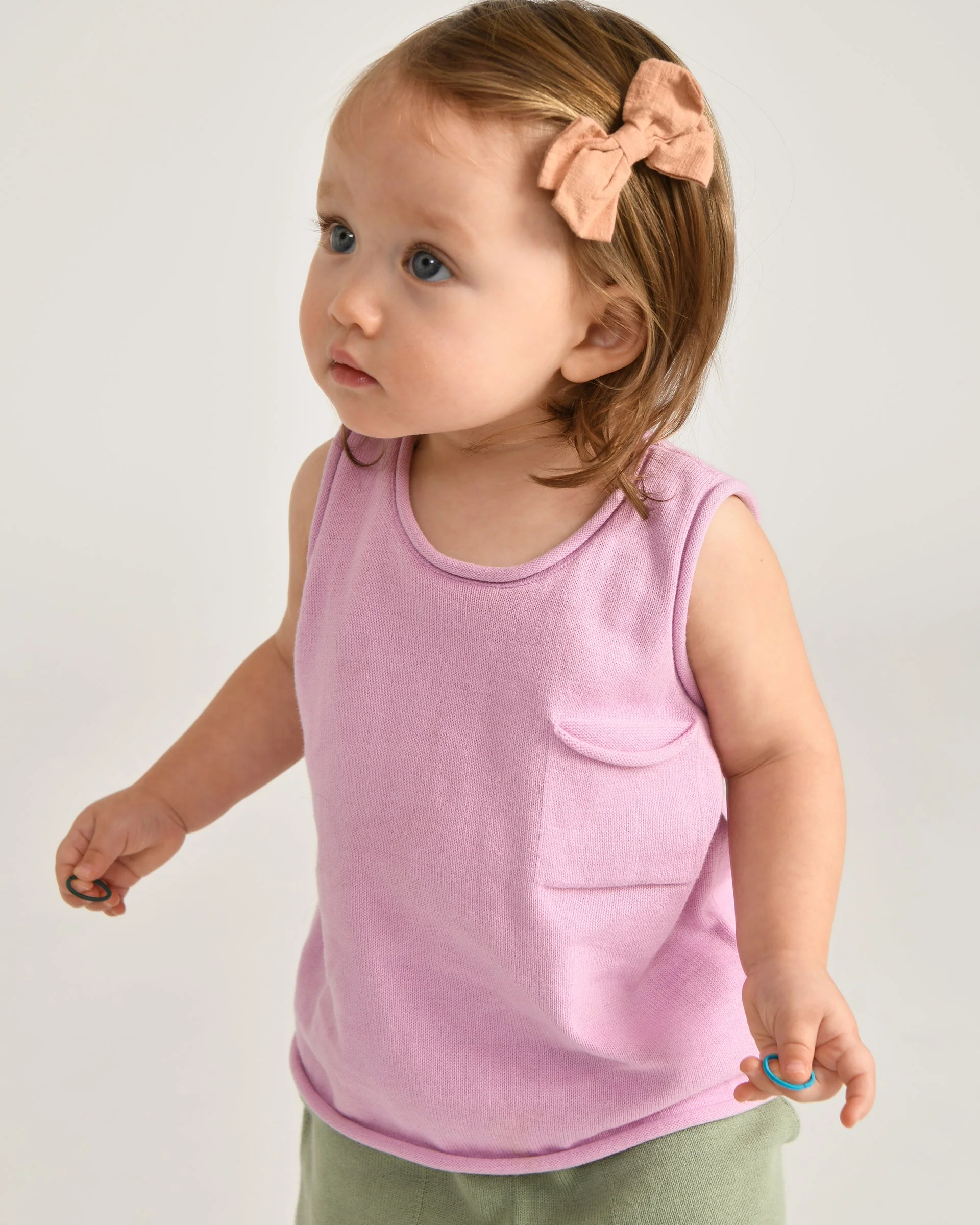 Boxy Cotton Tank Top | Pink - Image 6