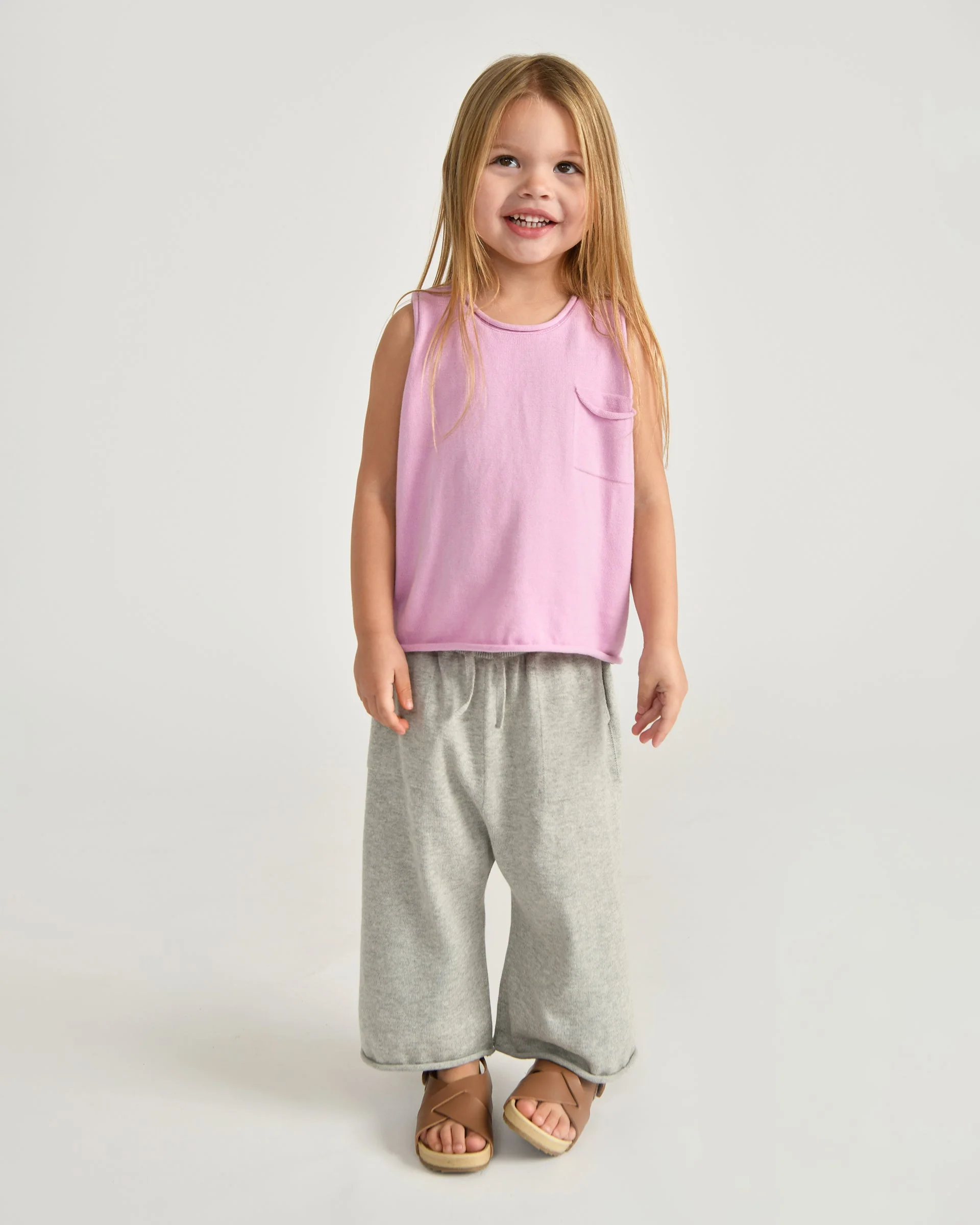Boxy Cotton Tank Top | Pink - Image 7