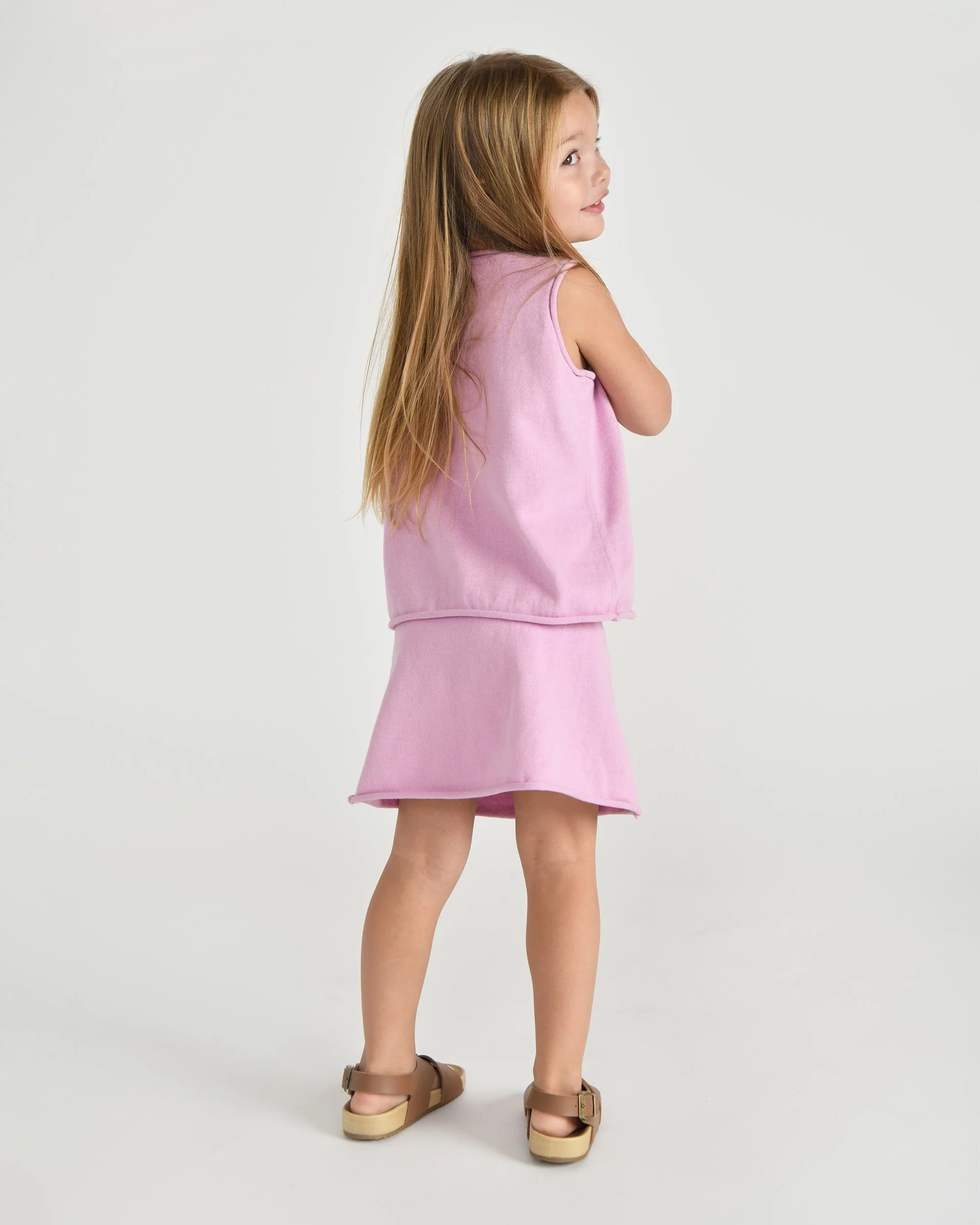 Boxy Cotton Tank Top | Pink - Image 8