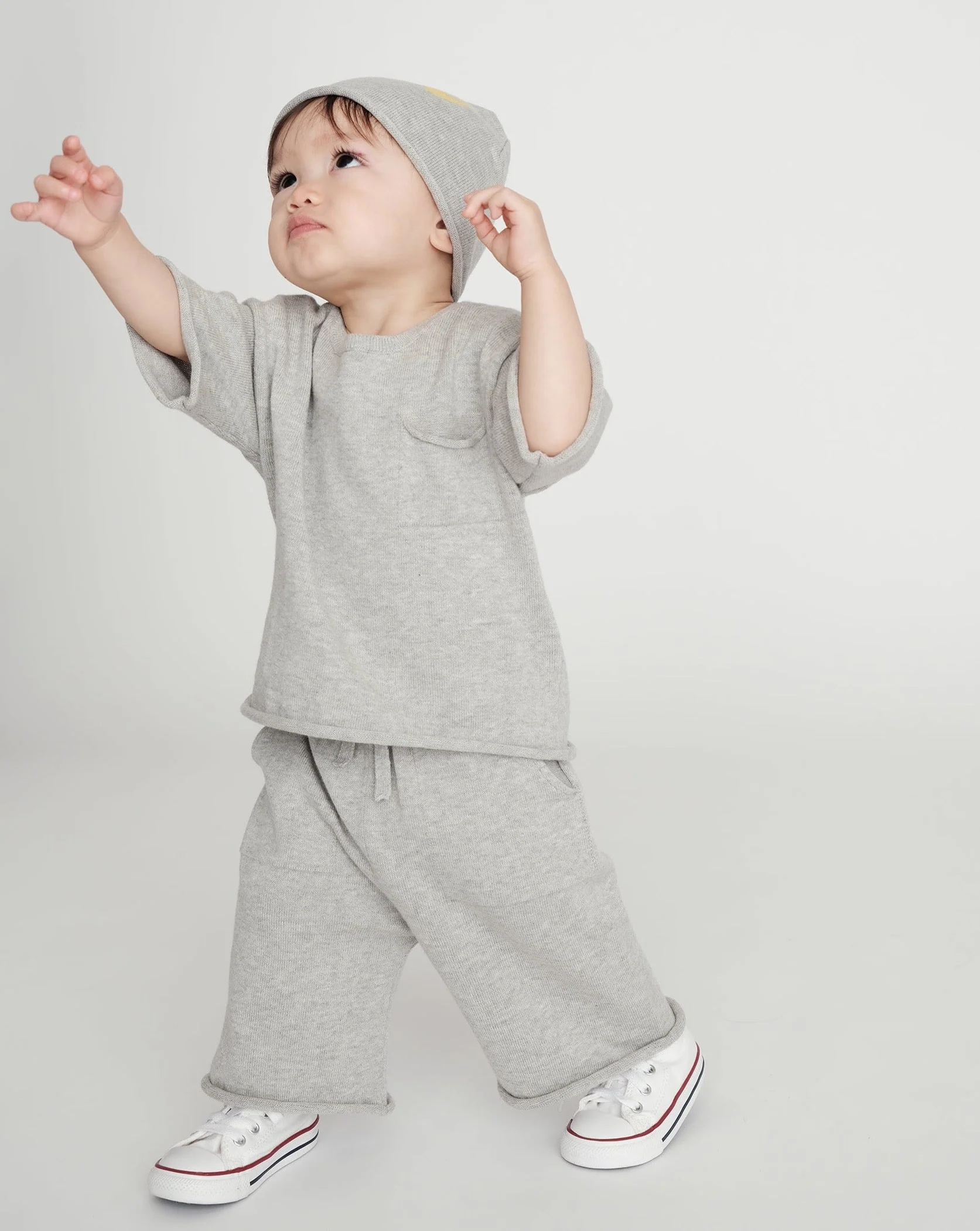 Boxy Cotton Tee Pocket | Heather Grey - Image 5