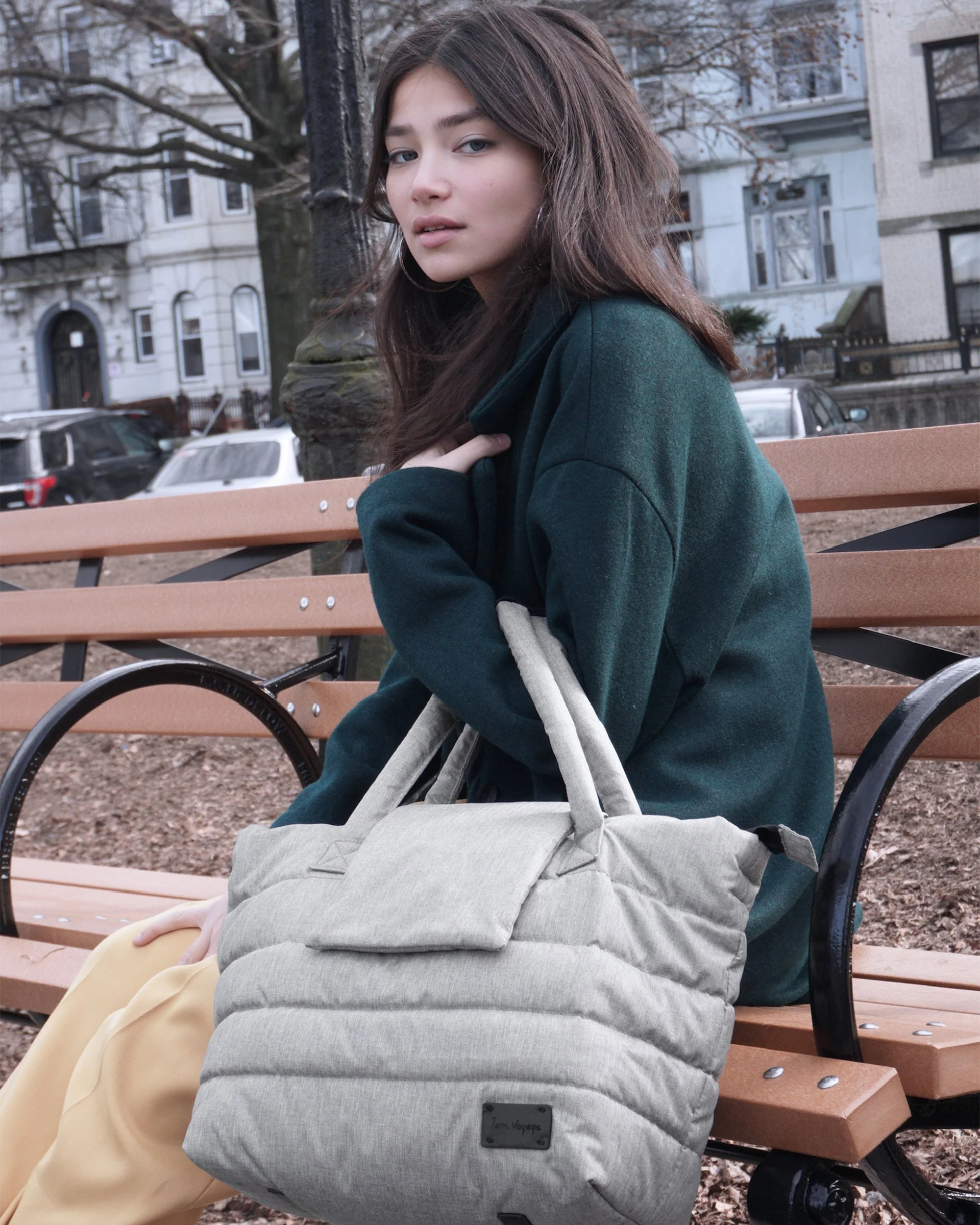 Capri Crossbody Tote | Heather Grey - Image 8