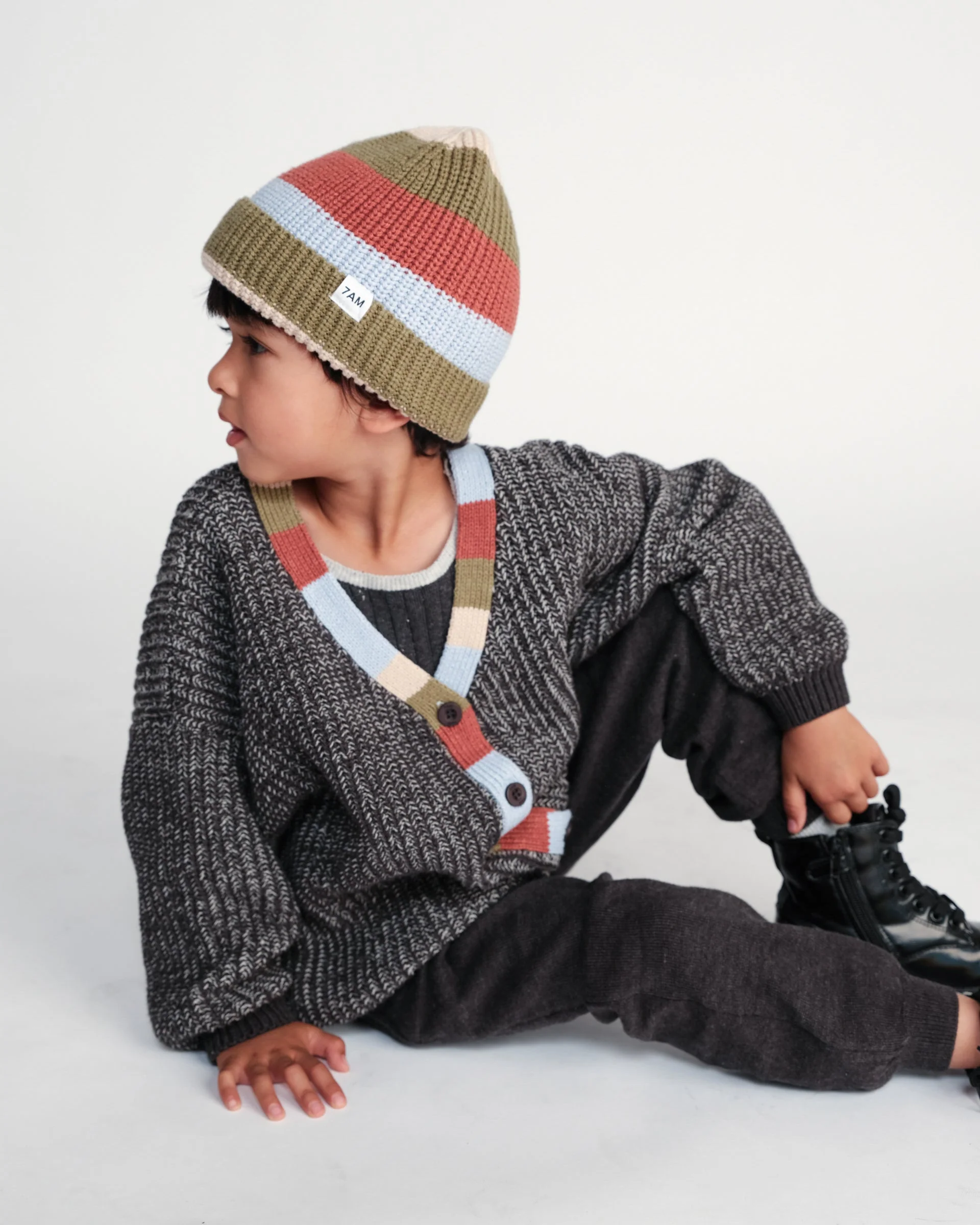 Cardigan - Chunky | Black Melange