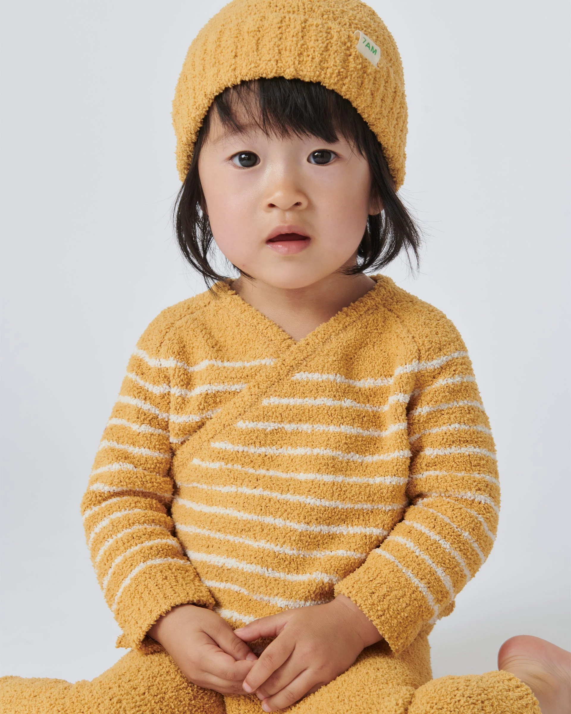 Wrap Top Striped - Fuzzy | Amber/Ecru - Image 10