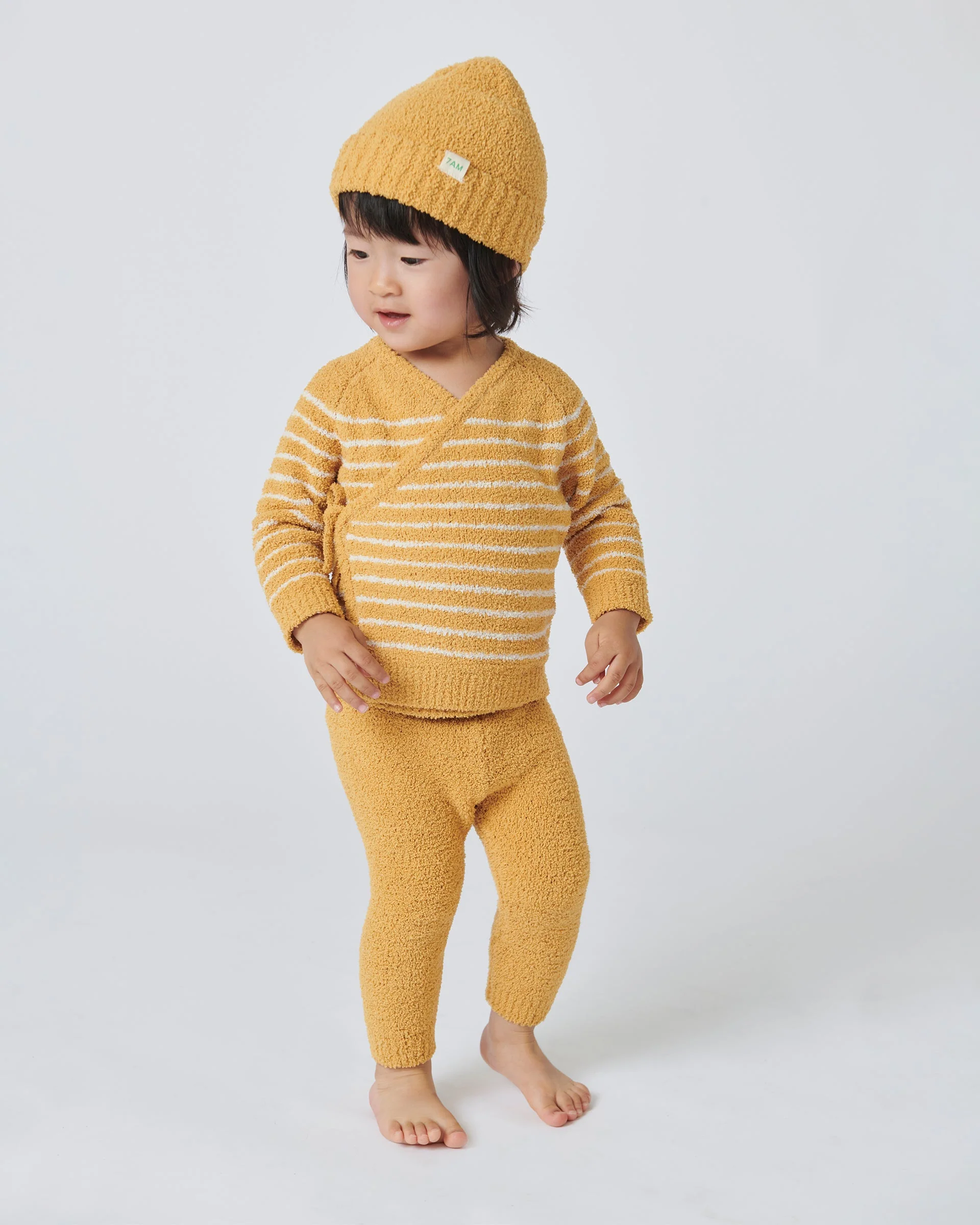 Wrap Top Striped - Fuzzy | Amber/Ecru - Image 12