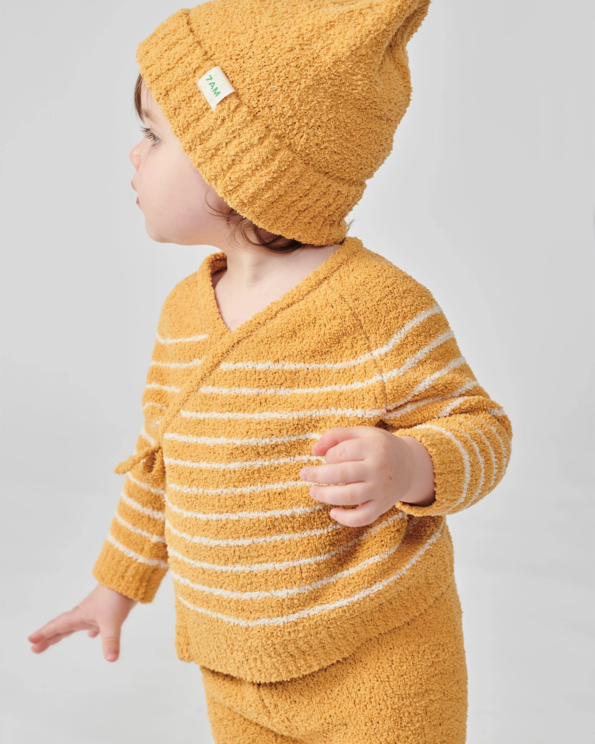 Wrap Top Striped - Fuzzy | Amber/Ecru - Image 16