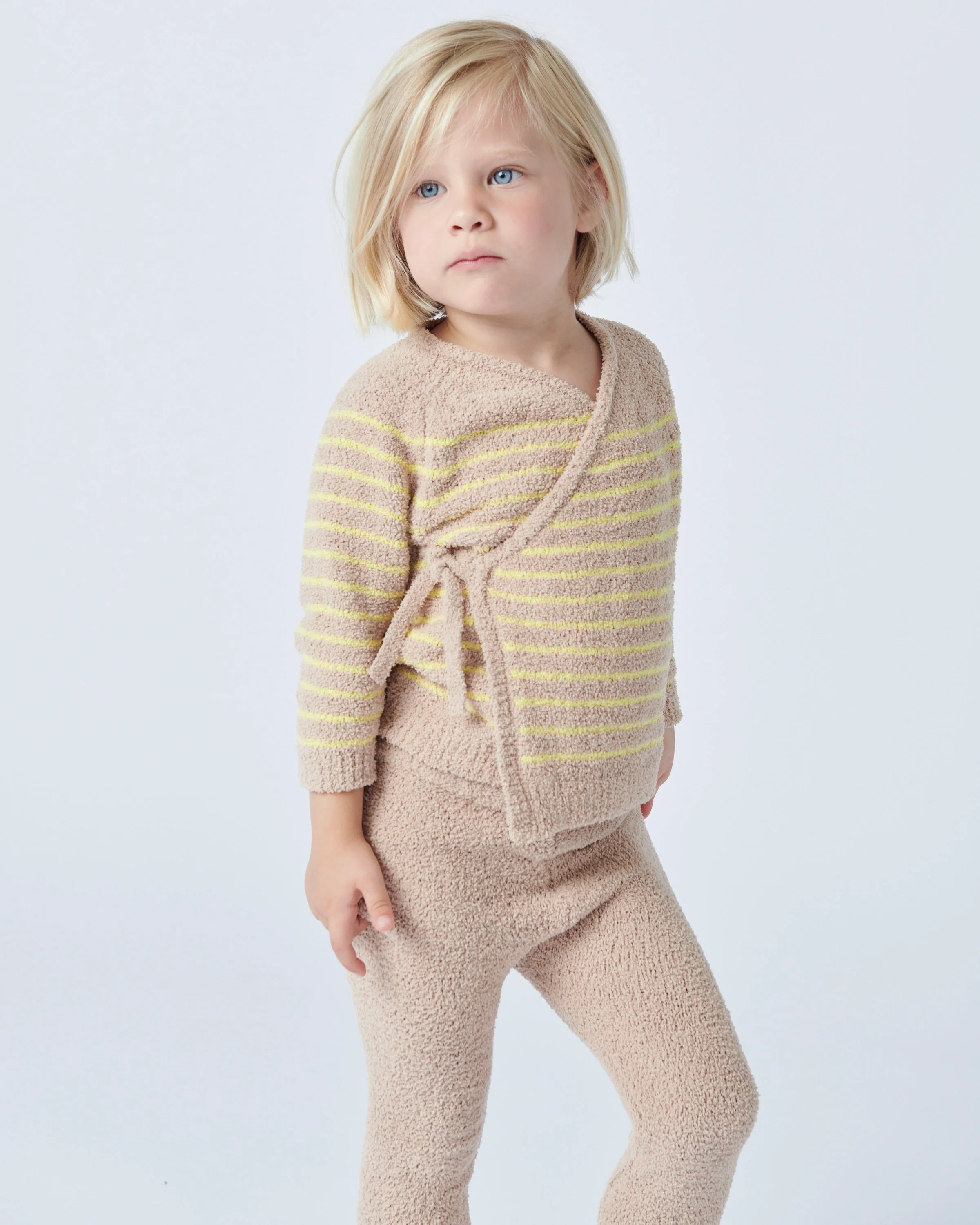 Wrap Top Striped - Fuzzy | Pecan/Chartreuse - Image 13